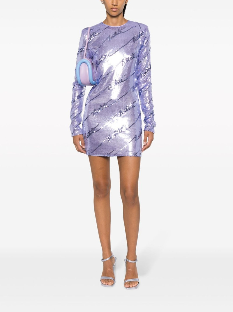 ROTATE logo-embellished sequin minidress outlook