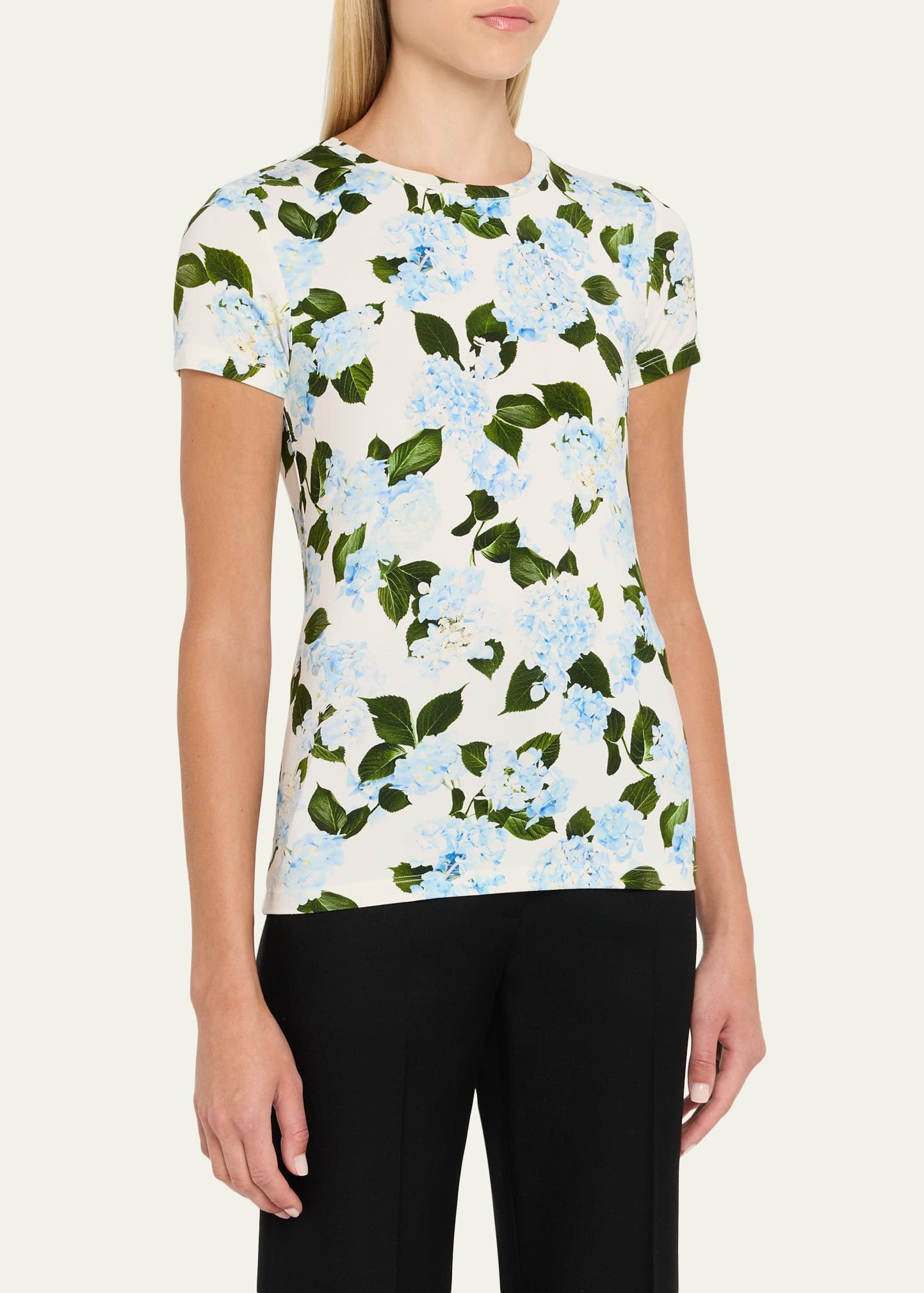 Ressi Short-Sleeve Hydrangea Tee - 4