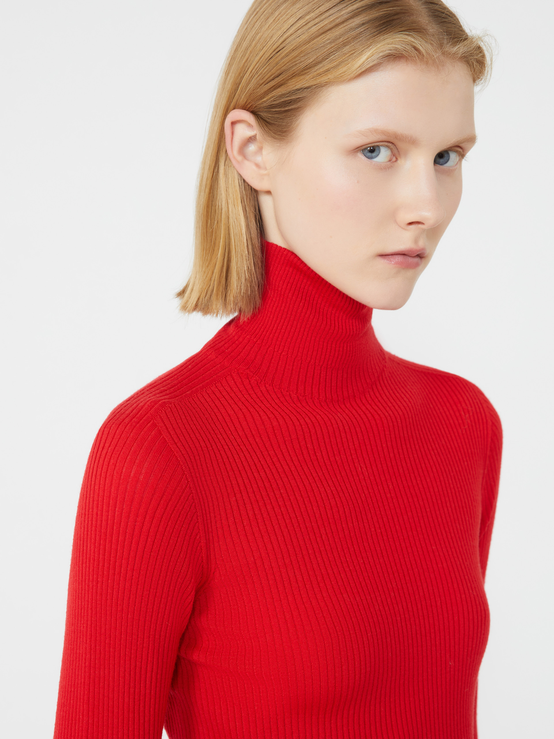NIAGARA Wool mock polo-neck sweater - 5
