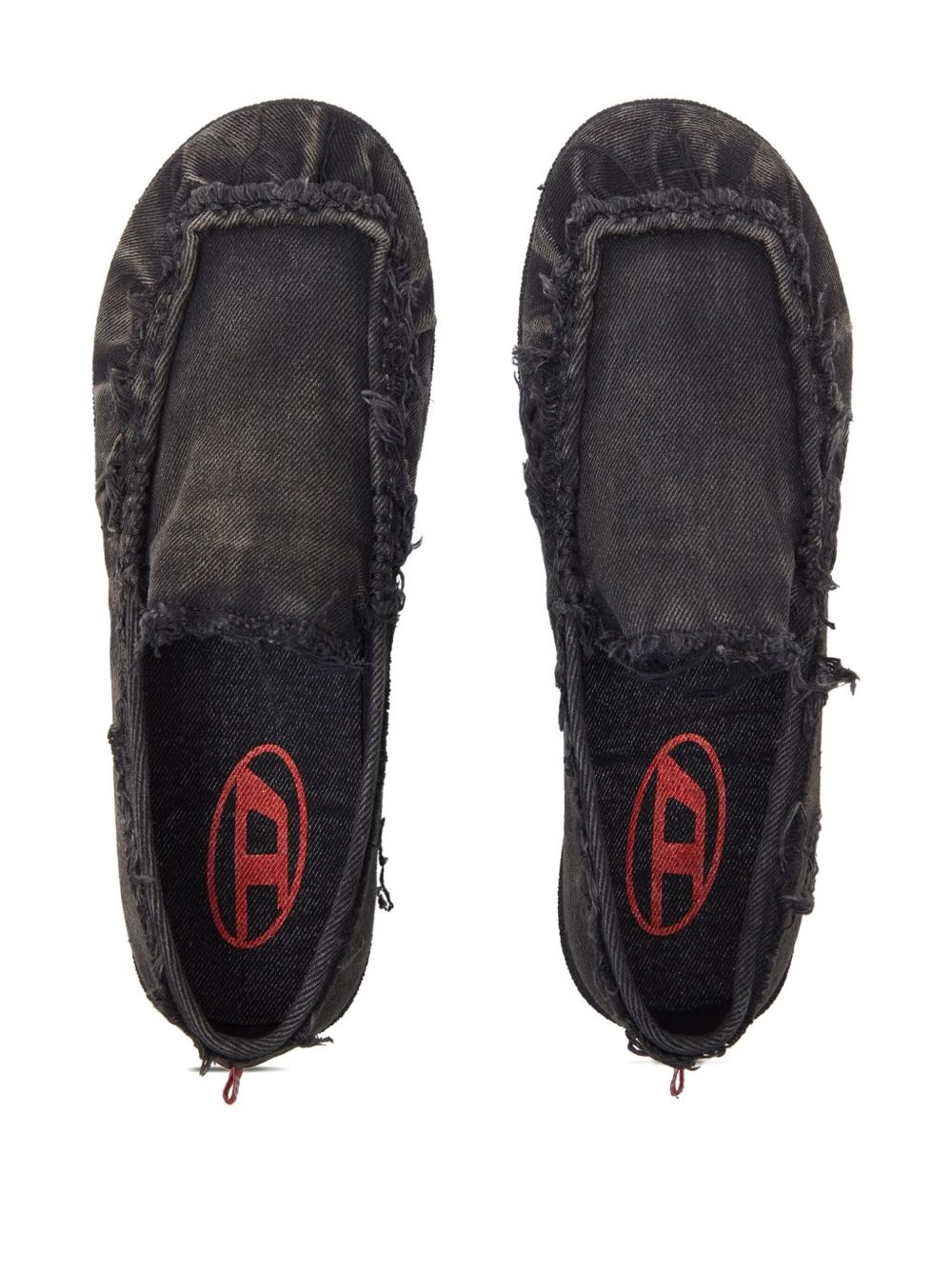 D-Shock Moc frayed-detail loafers - 3