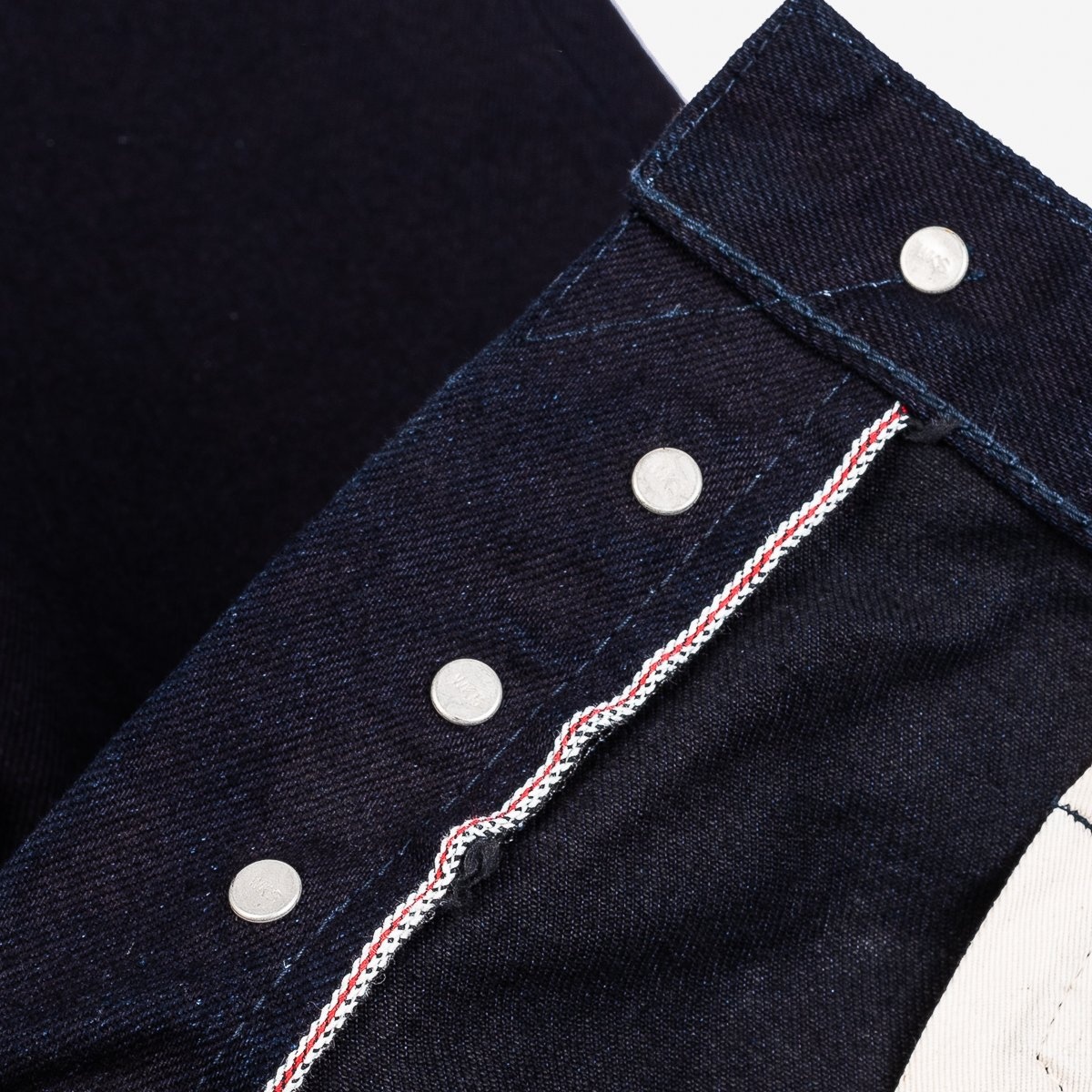 IH-888S-142ib 14oz Selvedge Denim Medium/High Rise Tapered Cut  Jeans - Indigo/Black - 12