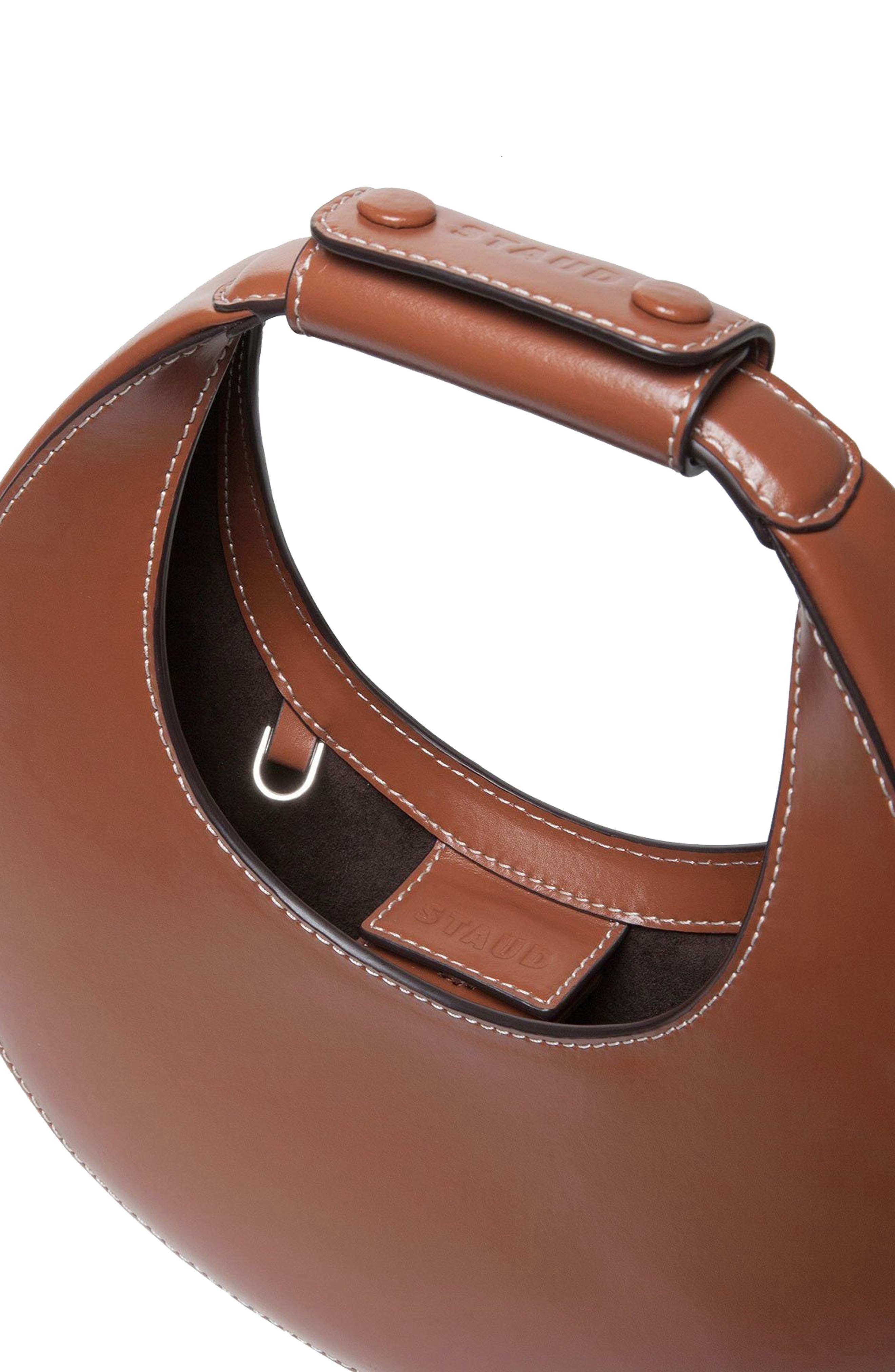 STAUD Mini Moon Leather Bag in Tan at Nordstrom - 3