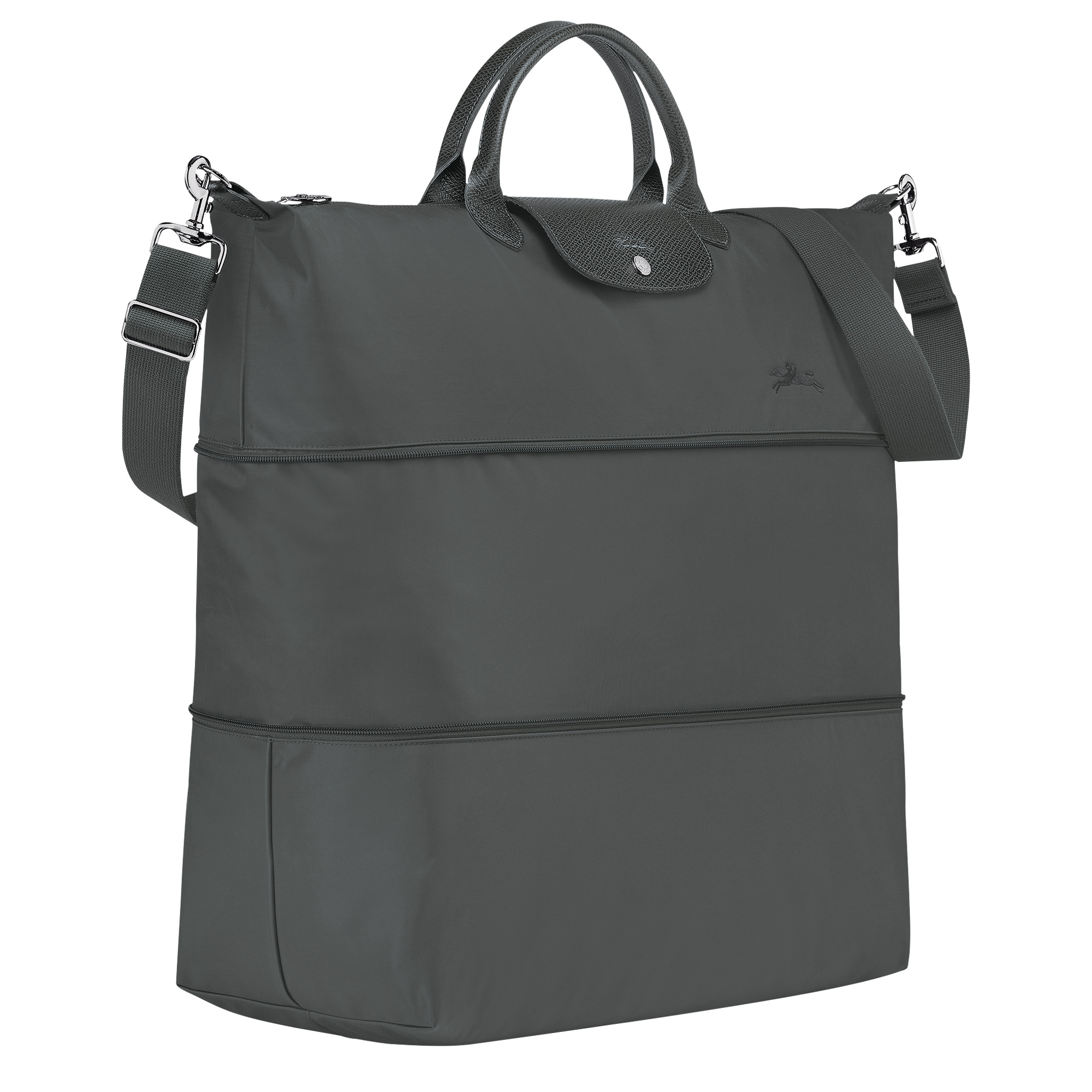 Le Pliage Green Travel bag expandable Graphite - Recycled canvas - 2