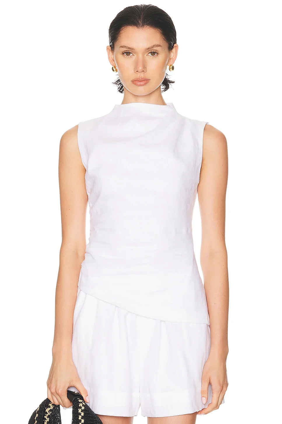 Linen Ruched Top - 1