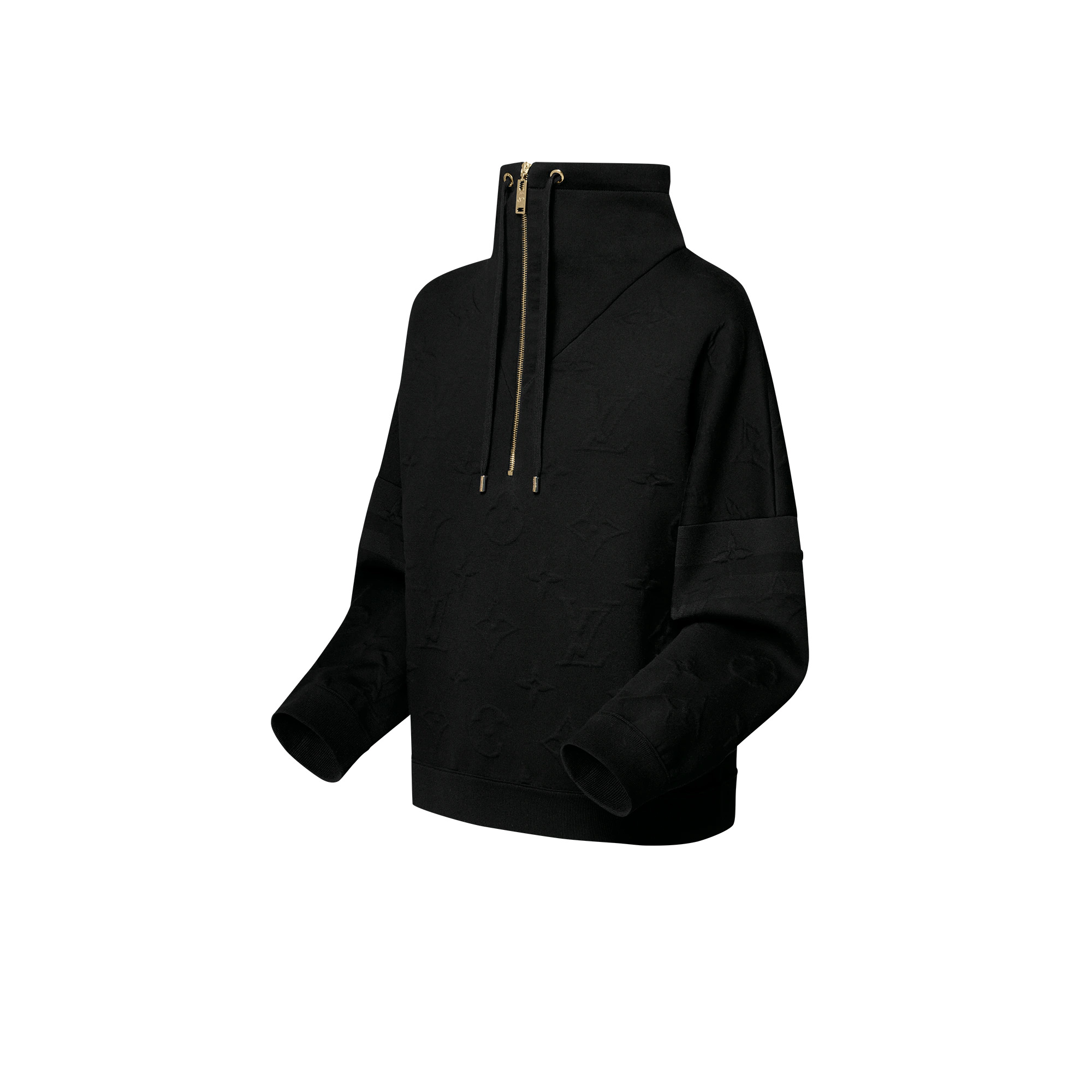Embossed Monogram High Neck Sweater - 2