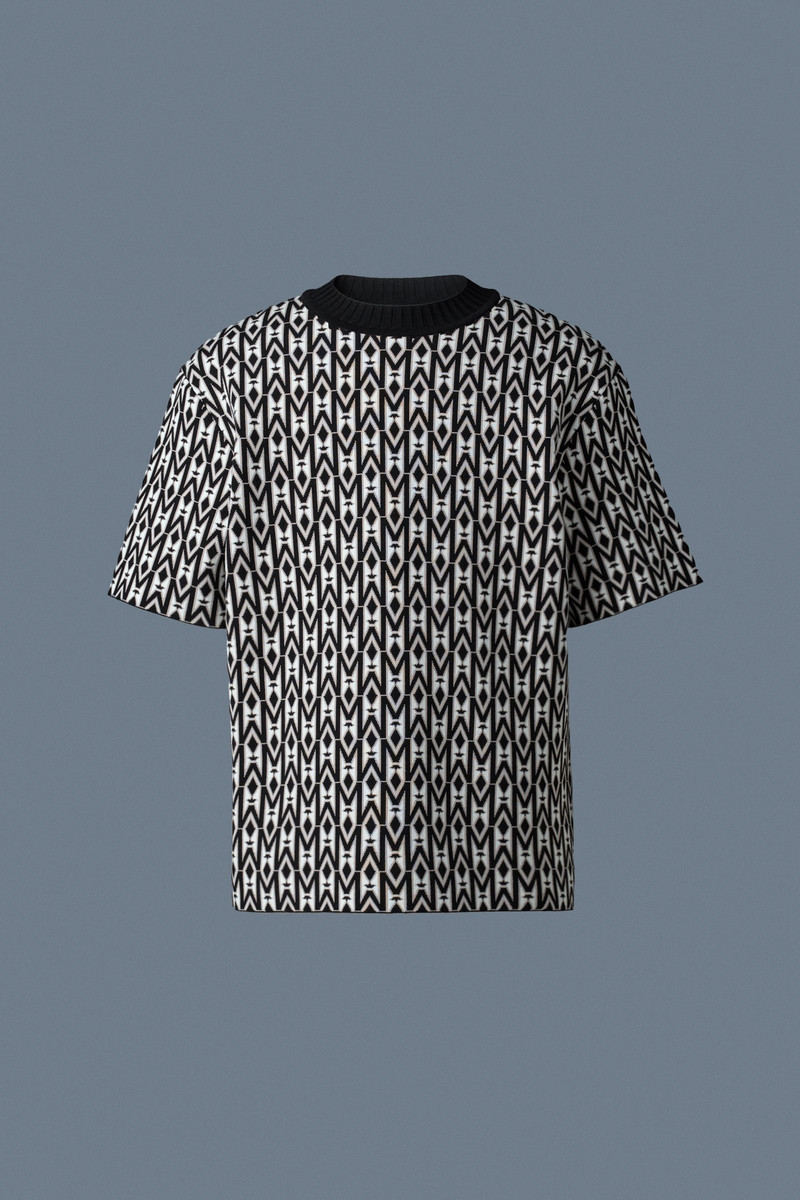 ABRAM-MG Jacquard Monogram Knit Top 1