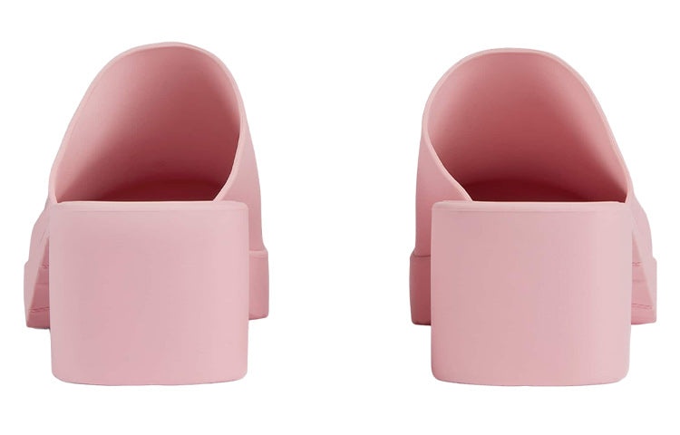 (WMNS) Gucci Logo Rubber Mule 'Pink' 725899-J8700-5815 - 4