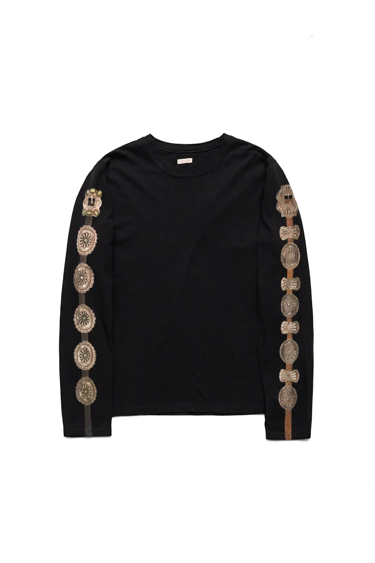 20/-Jersey Long Sleeve T (Concho Belt Sleeve) - Black - 1