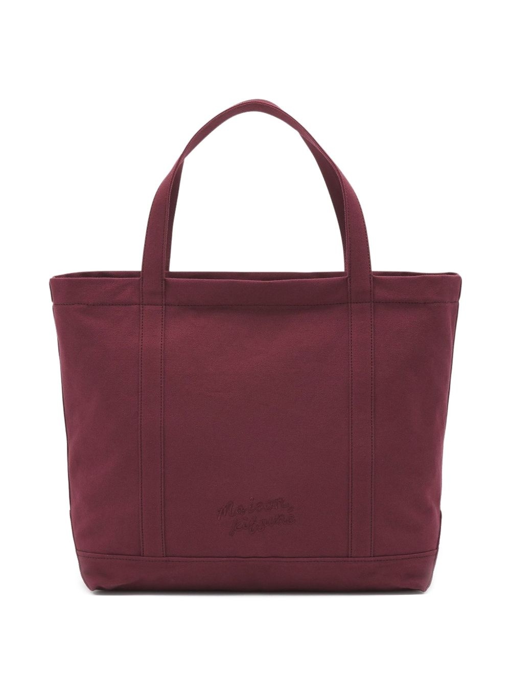 large Fox Head-embroidered tote bag - 2