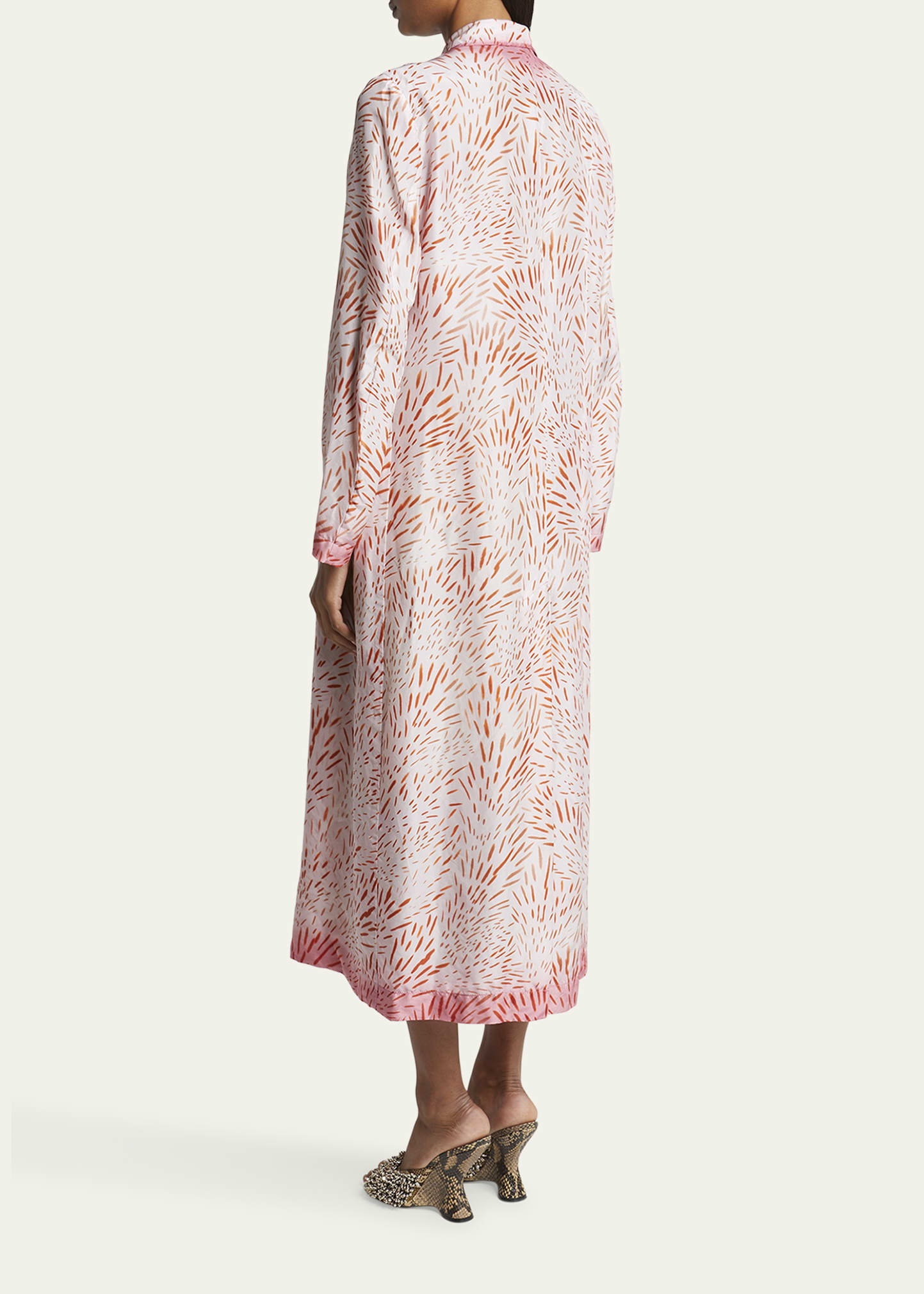 Bongo Single-Breasted Long Silk Jacket - 3
