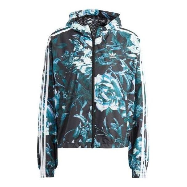 (WMNS) adidas Allover Flower Print Windbreaker 'Multi-Color' IJ7085 - 1