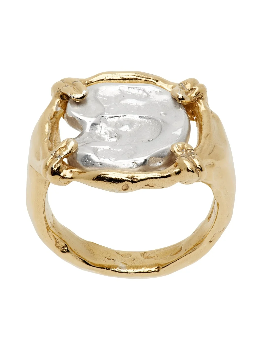 Gold 'The Gilded Frame' Ring - 1