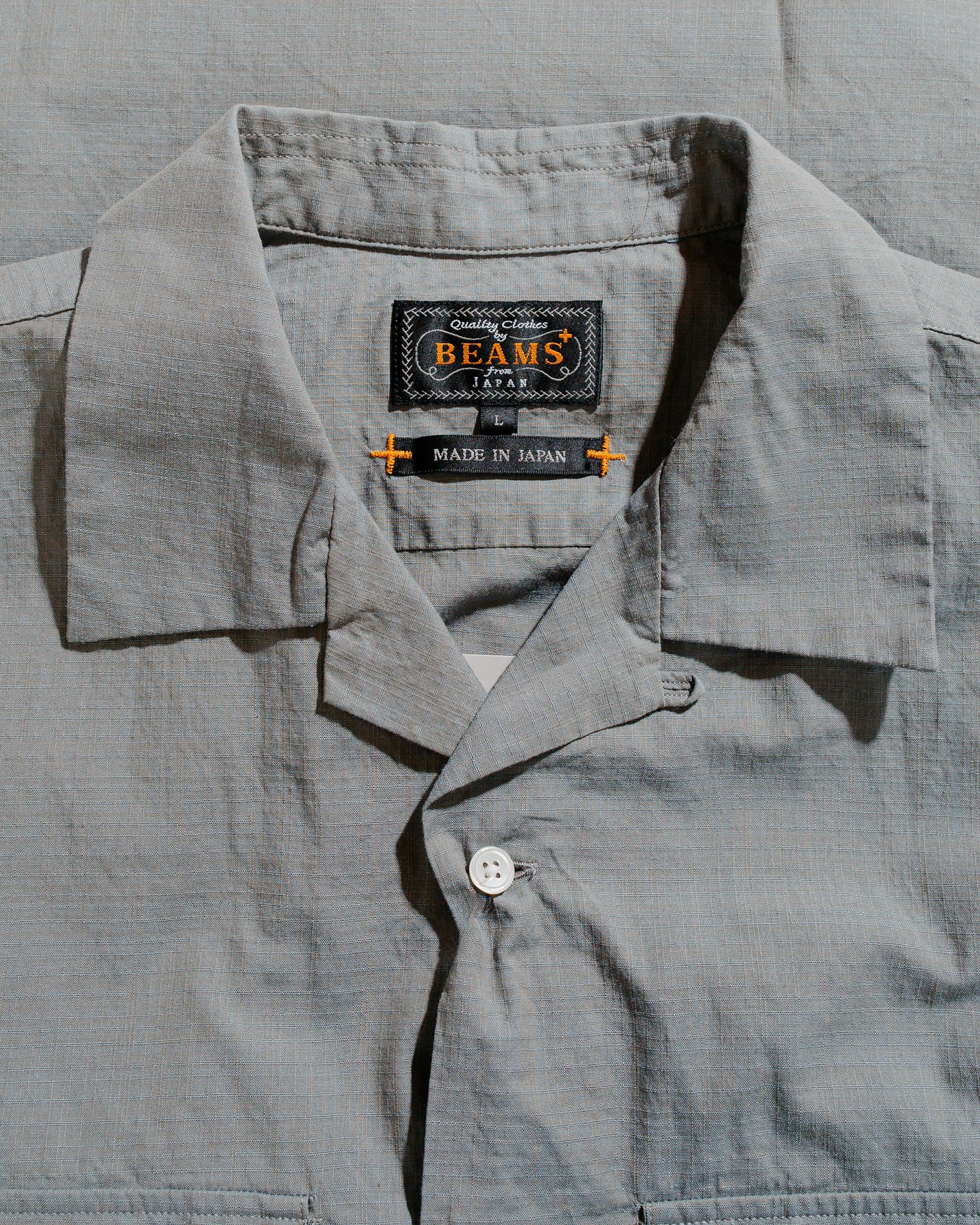 Open Collar Slab Chambray Sage - 5