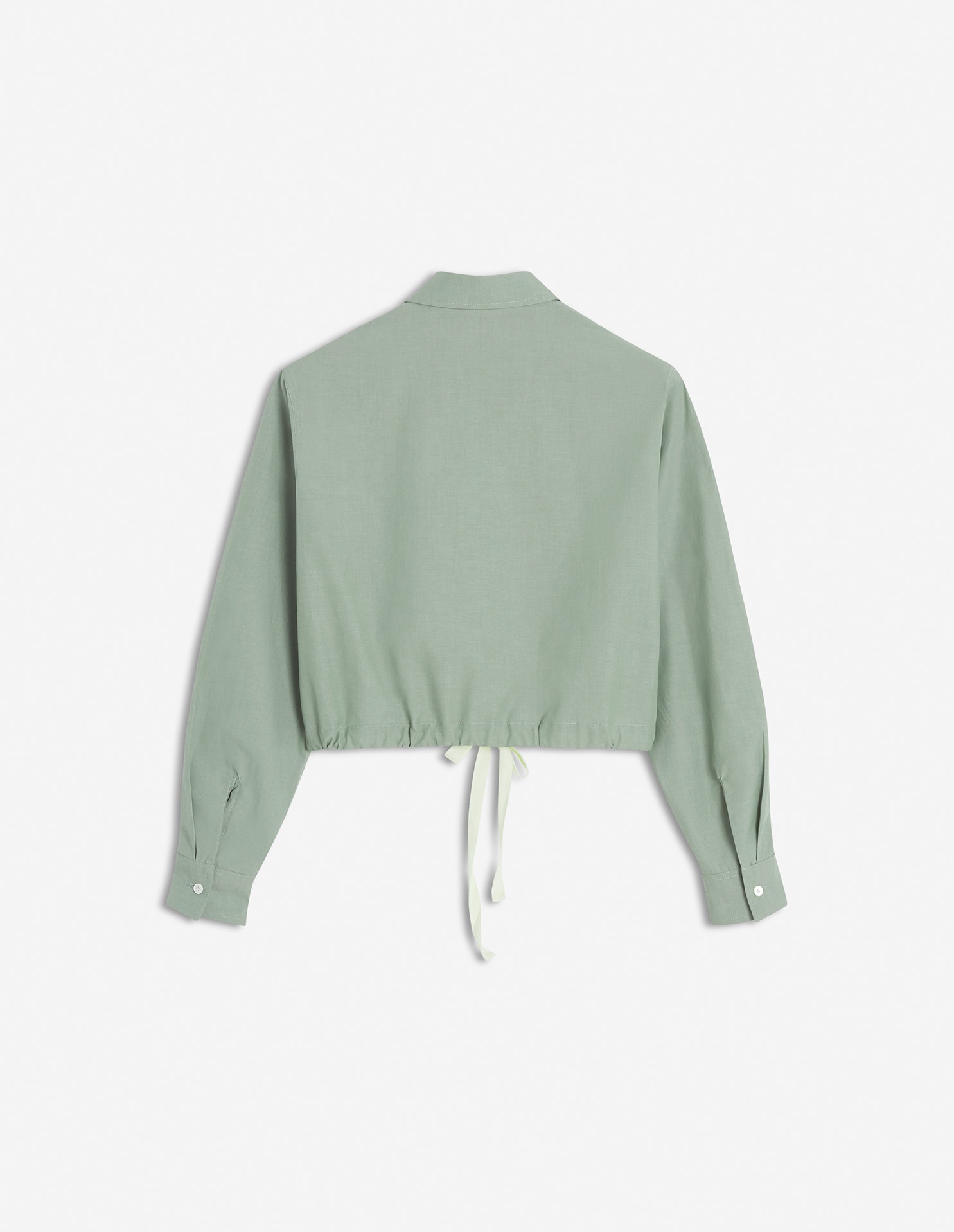 DRAWSTRING CROPPED SHIRT - 7
