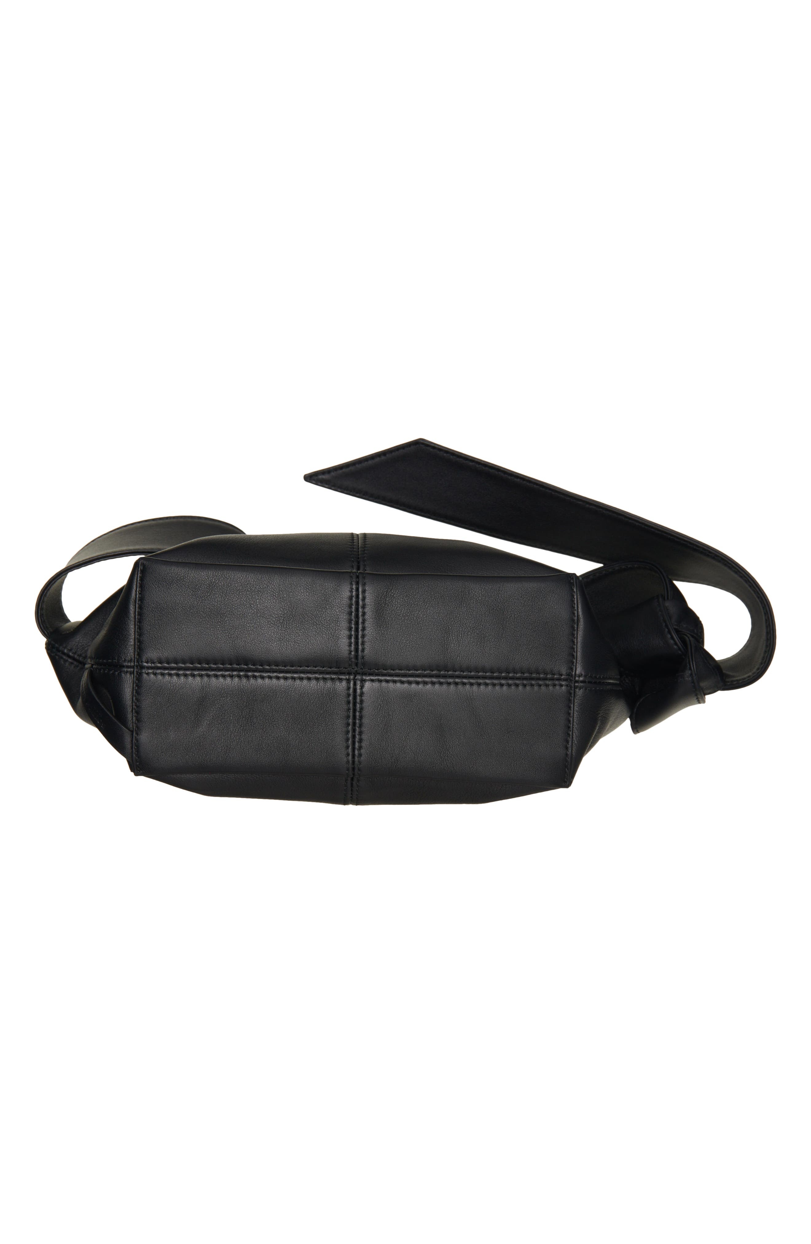 Bottega Veneta Baby Sawyer Leather Hobo Bag in 8803 Black-Silver at Nordstrom - 6