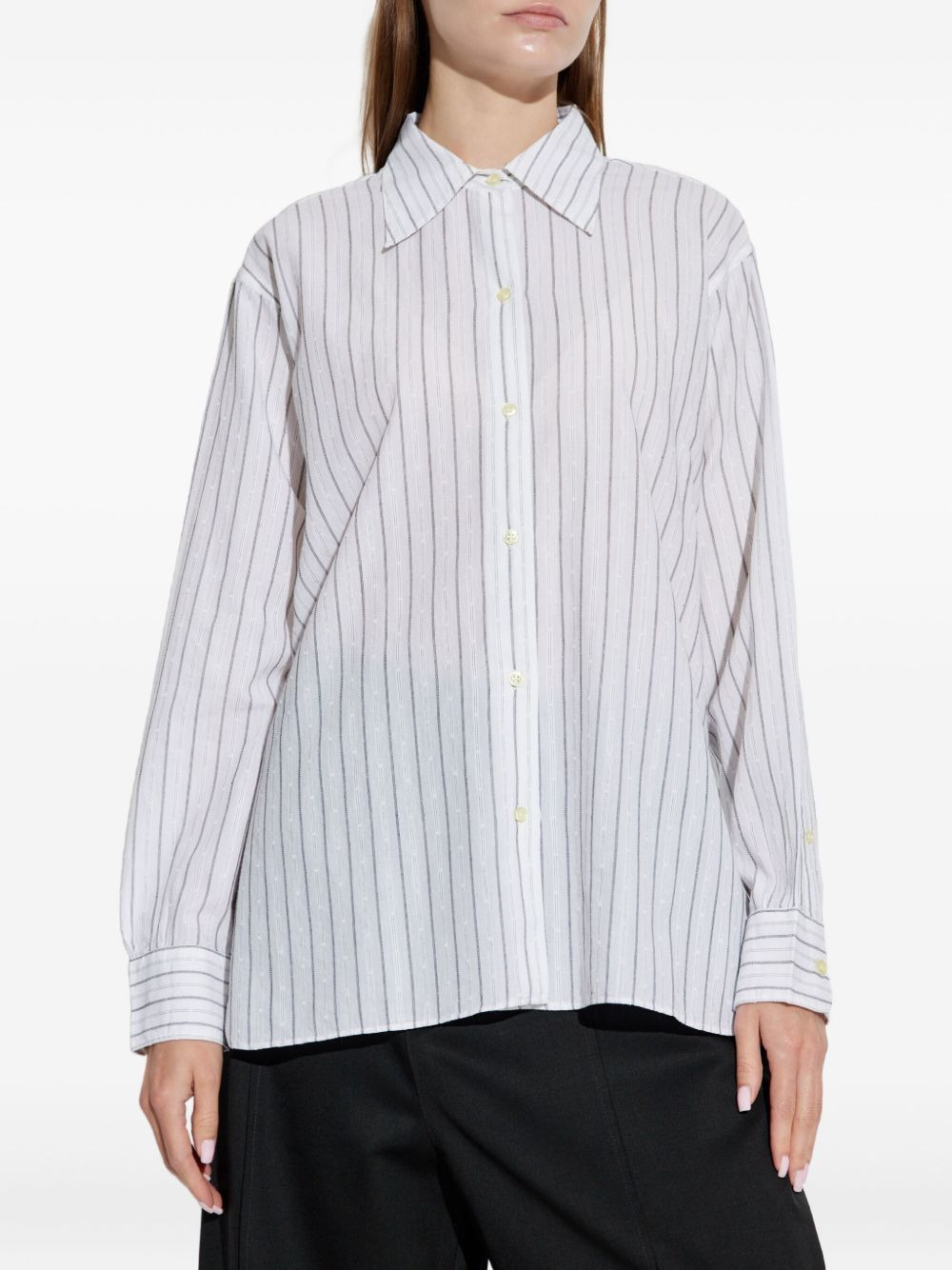 pinstripe cotton shirt - 3