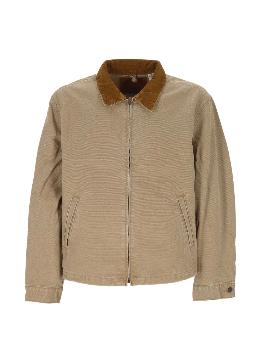 corduroy-collar jacket - 1
