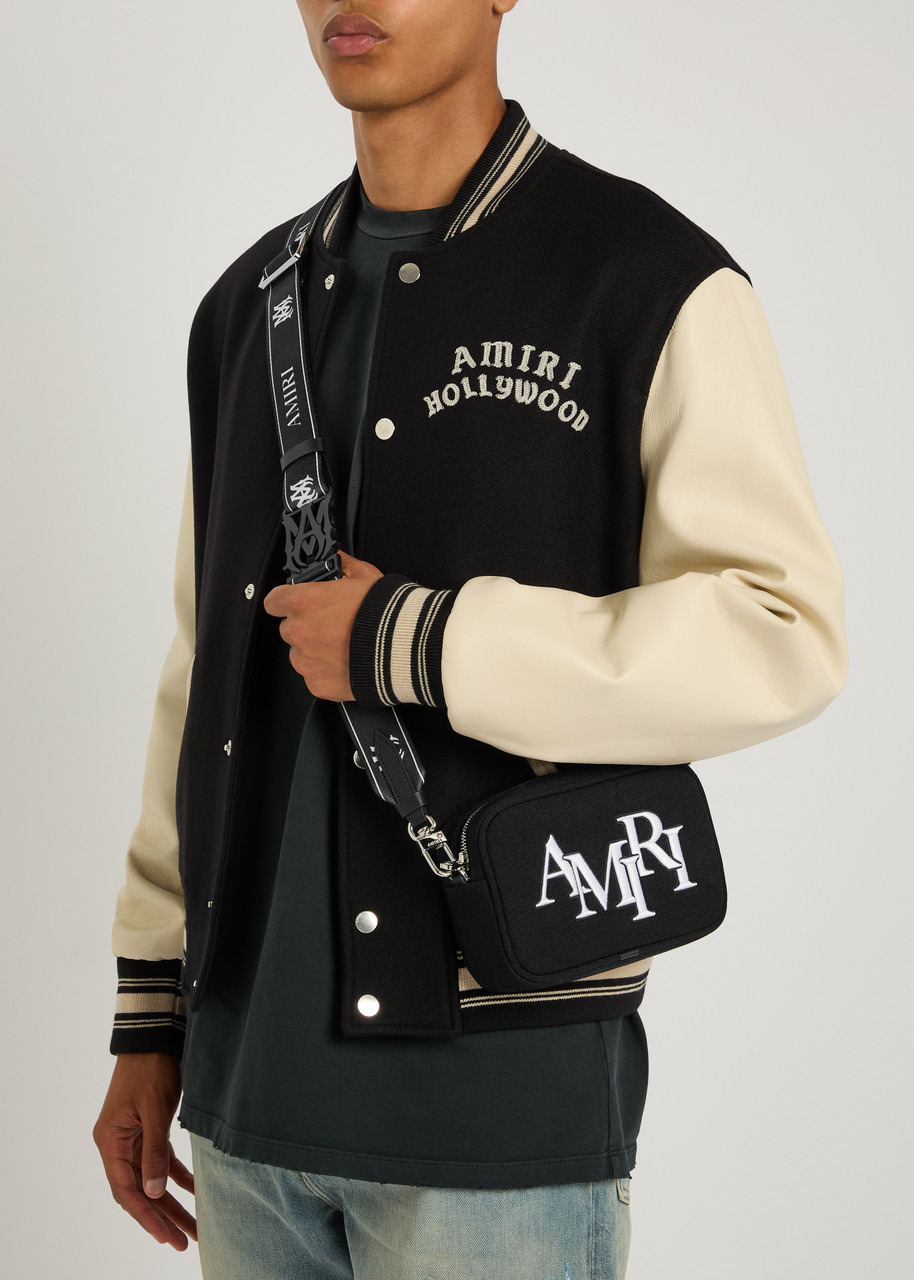 Amiri Staggered Logo-embroidered Canvas Camera bag - 5