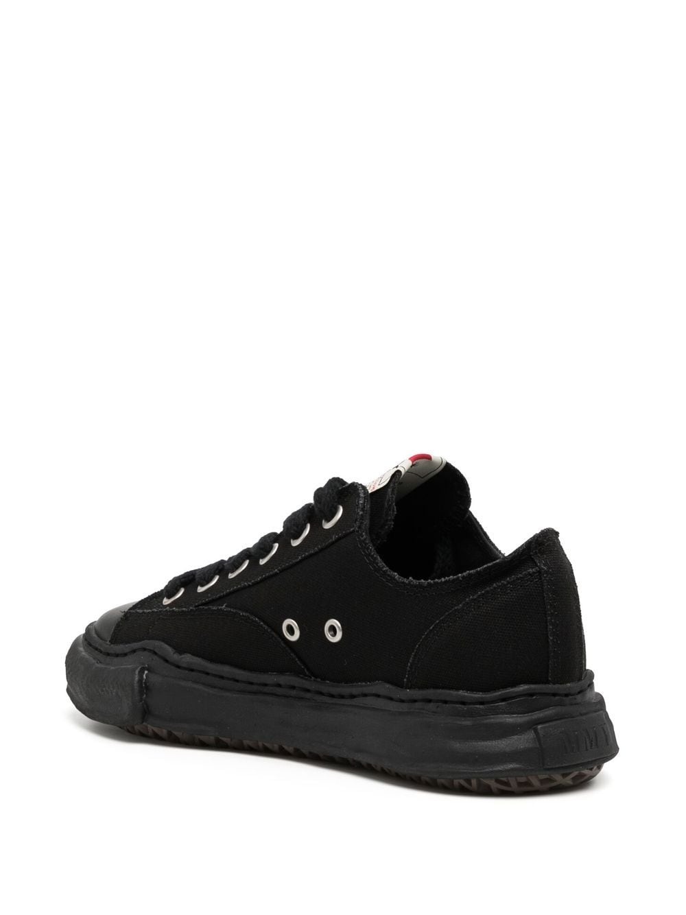 low-top canvas sneakers - 3