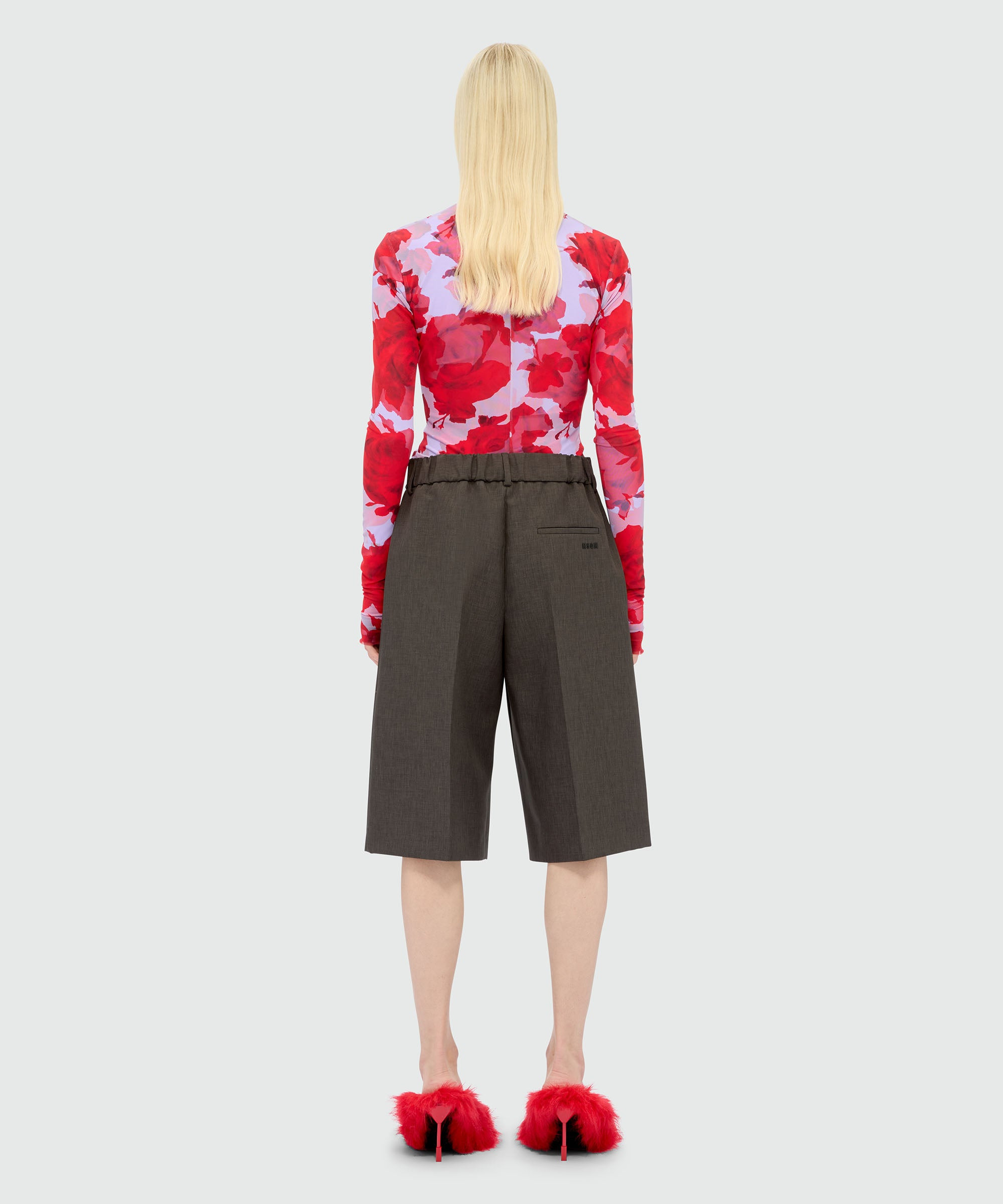 Anthracite twill Bermuda shorts - 3