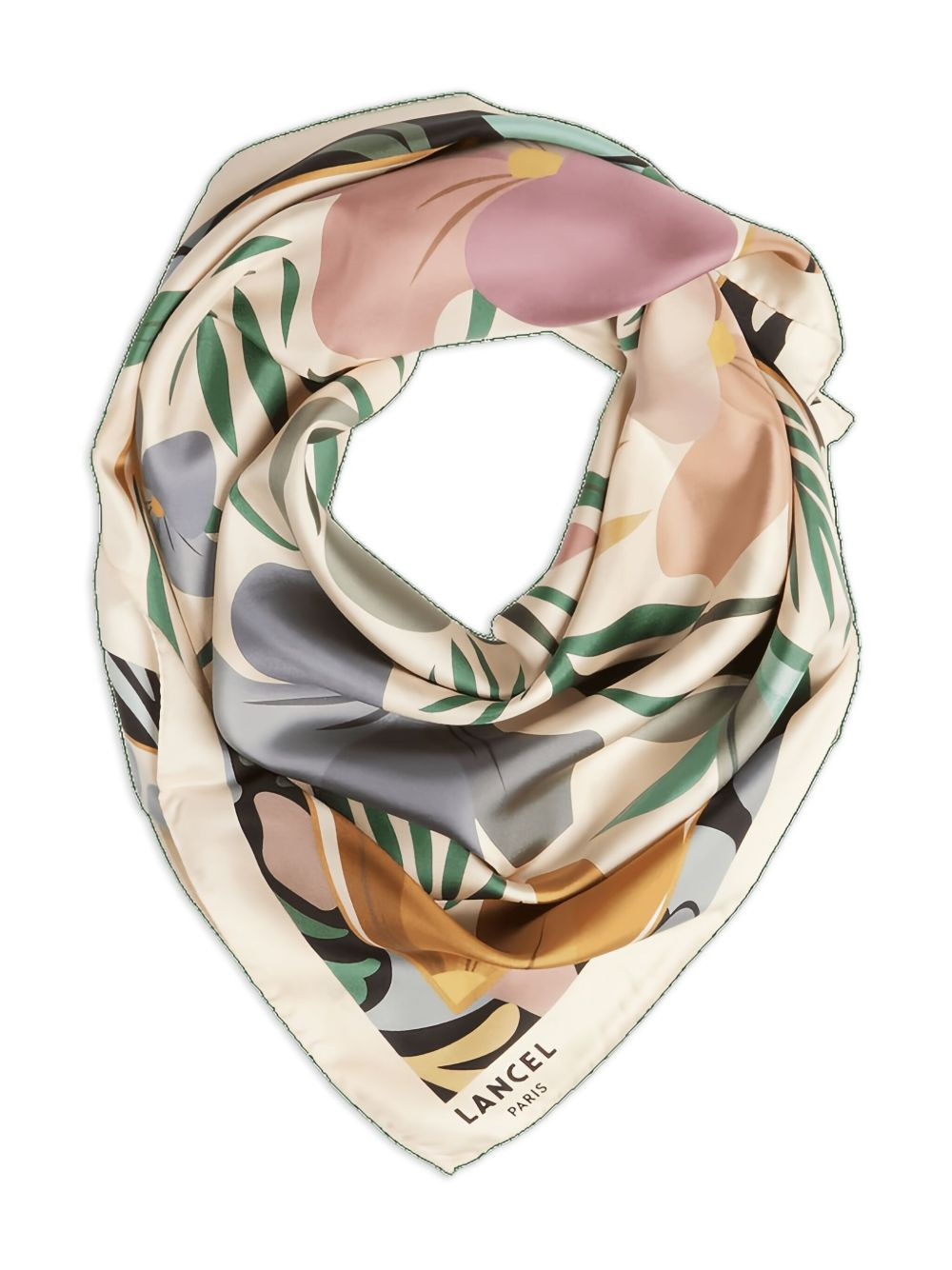 Reve de Fleurs-print square scarf - 2