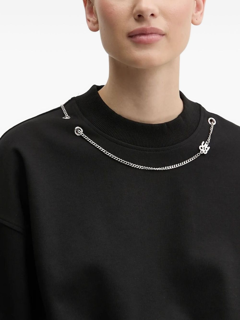 chain-embellished sweatshirt - 3