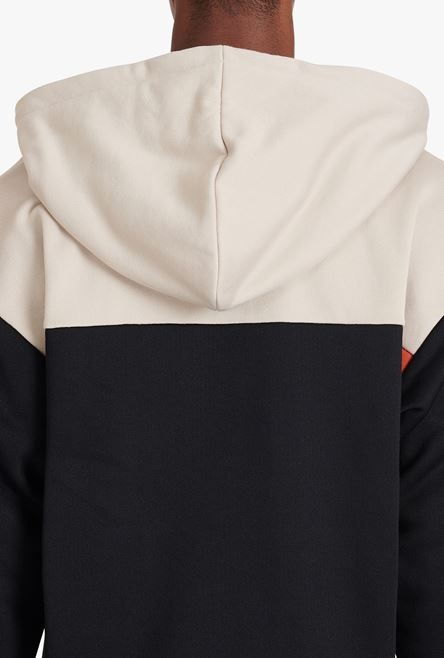 Ivory, black and dark orange cotton sweatshirt - 9