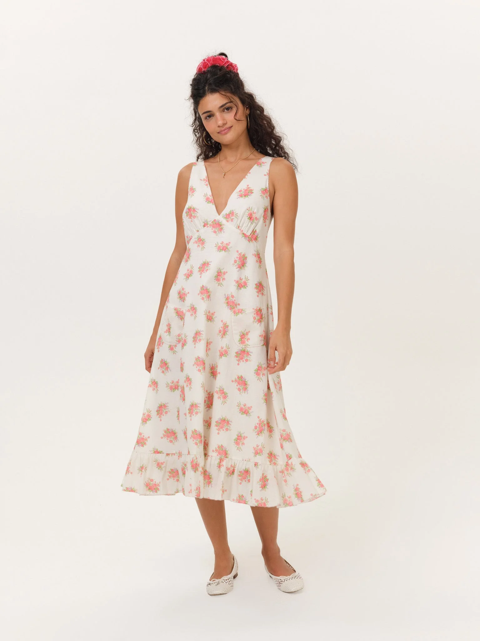 Julianne Floral Midi Dress - 1