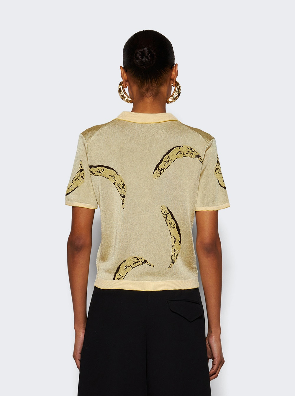Marino Polo Shirt Banana Jacquard Yellow - 4