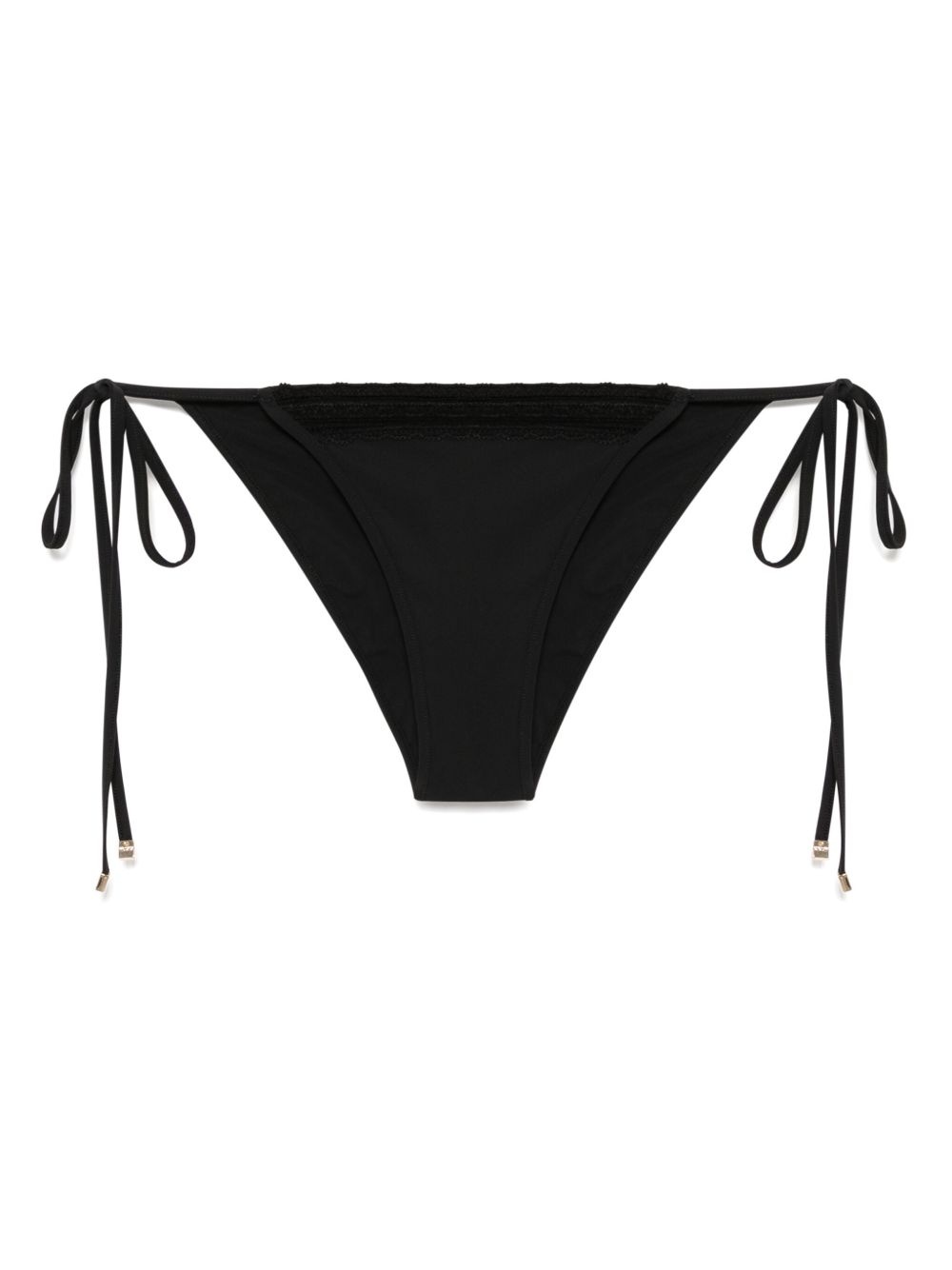 lace inset string bikini bottom - 2