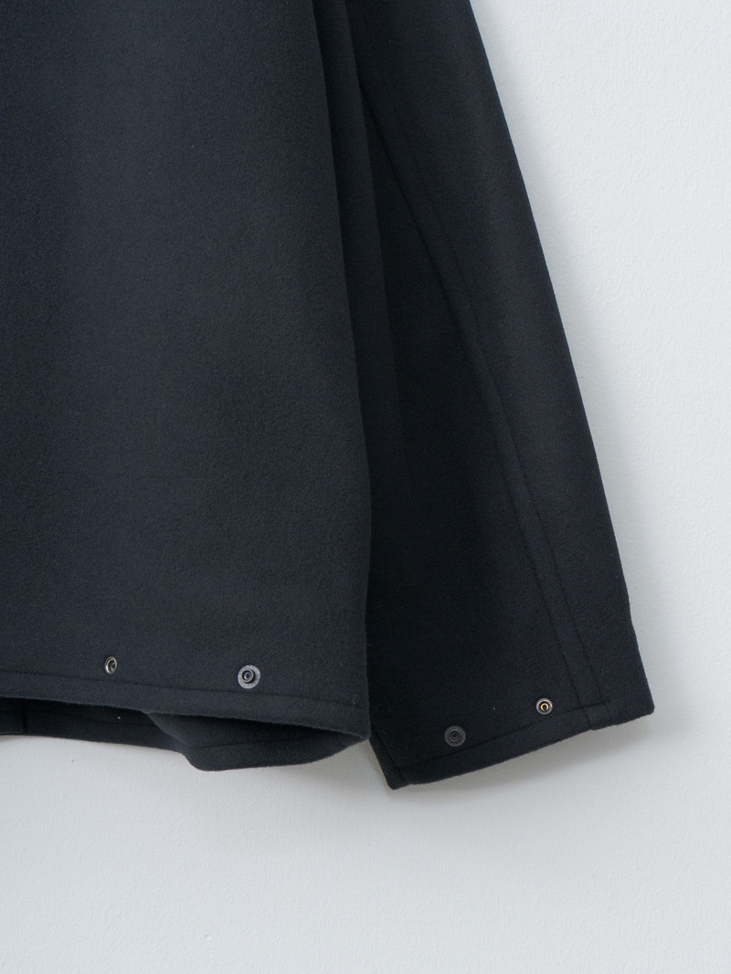 Melton Stand Collar Zip Blouson - Black 8