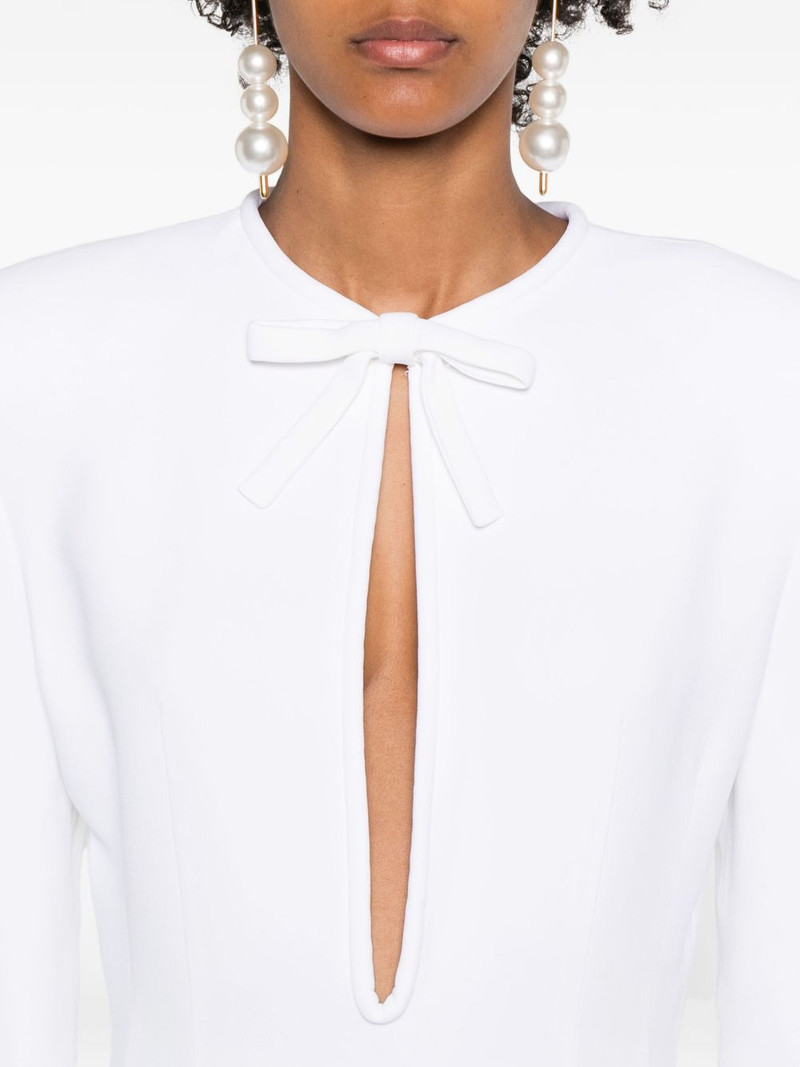 bow-detail side-slit maxi dress 5