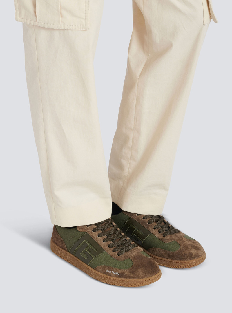 Balmain Leather and canvas Balmain Swan trainers outlook