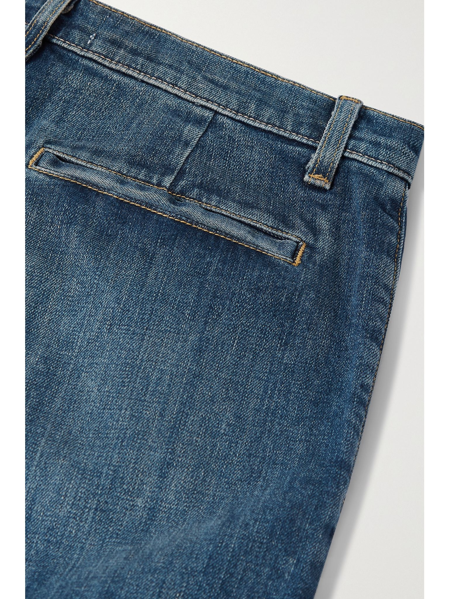 Flora pleated high-rise wide-leg jeans Blue - 6