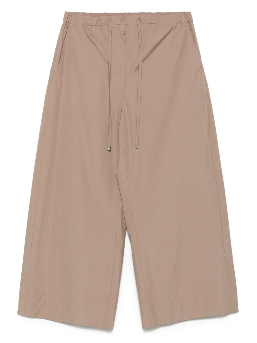 drawstring cotton trousers - 1