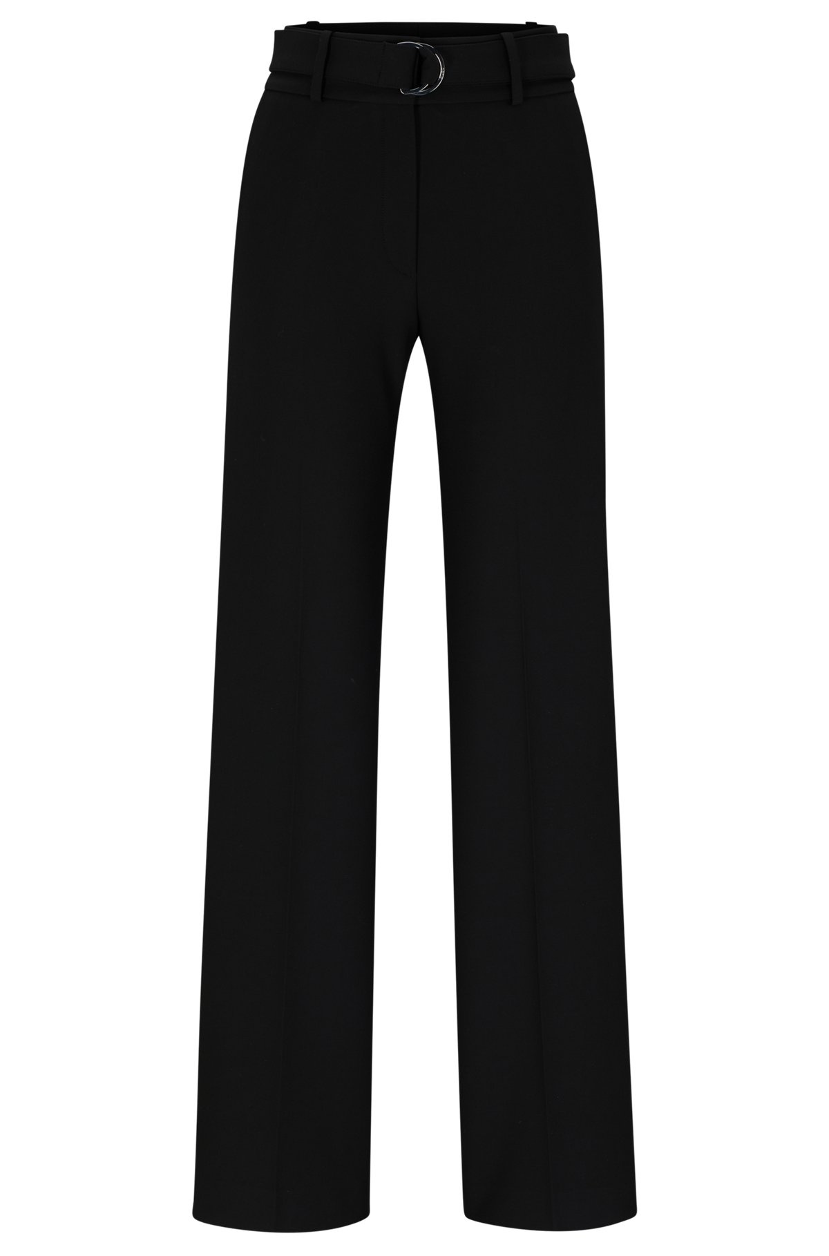 REGULAR-FIT TROUSERS WITH ADJUSTABLE D-RING BELT - 1