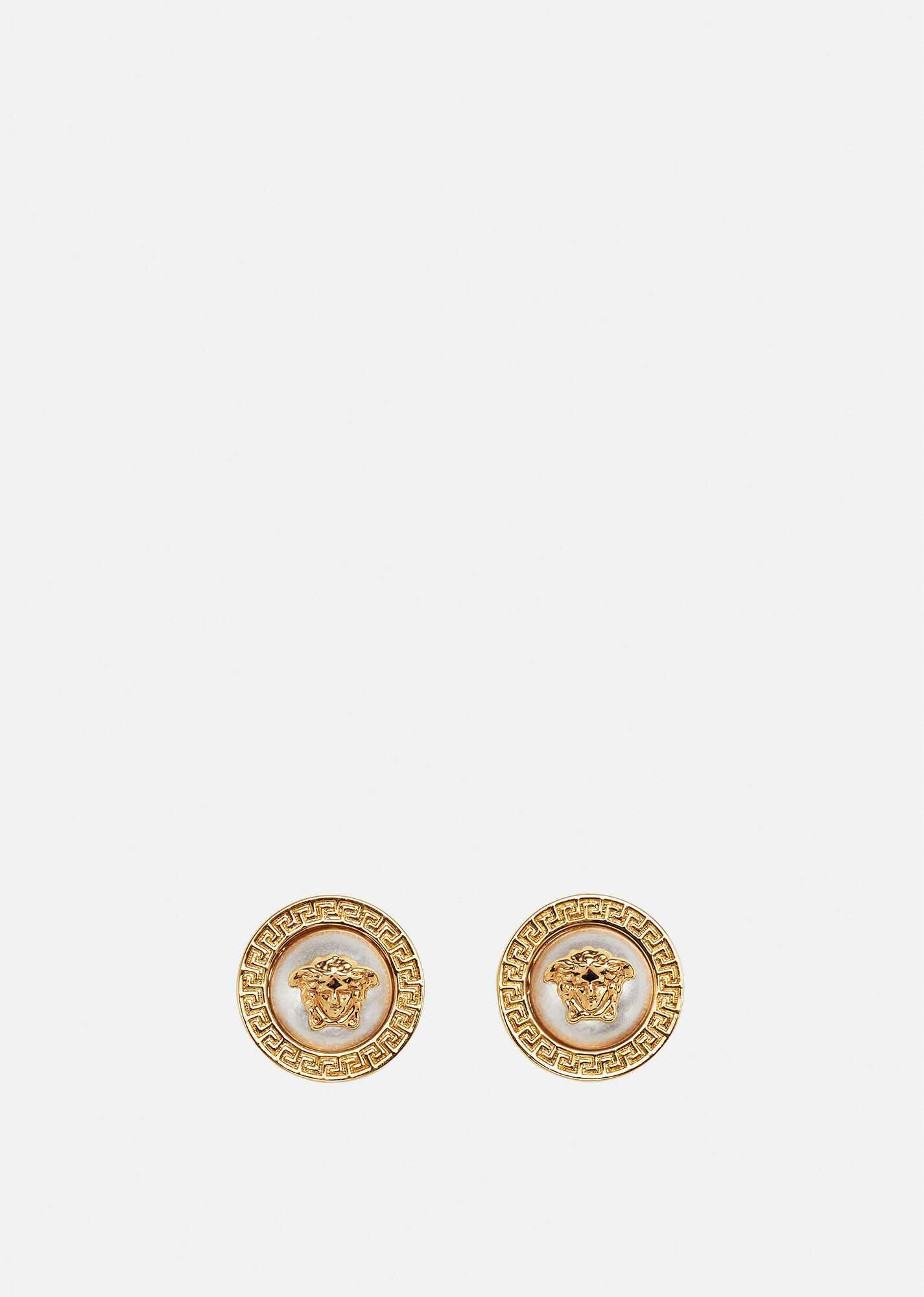 Medusa Greca Pearl Earrings - 1