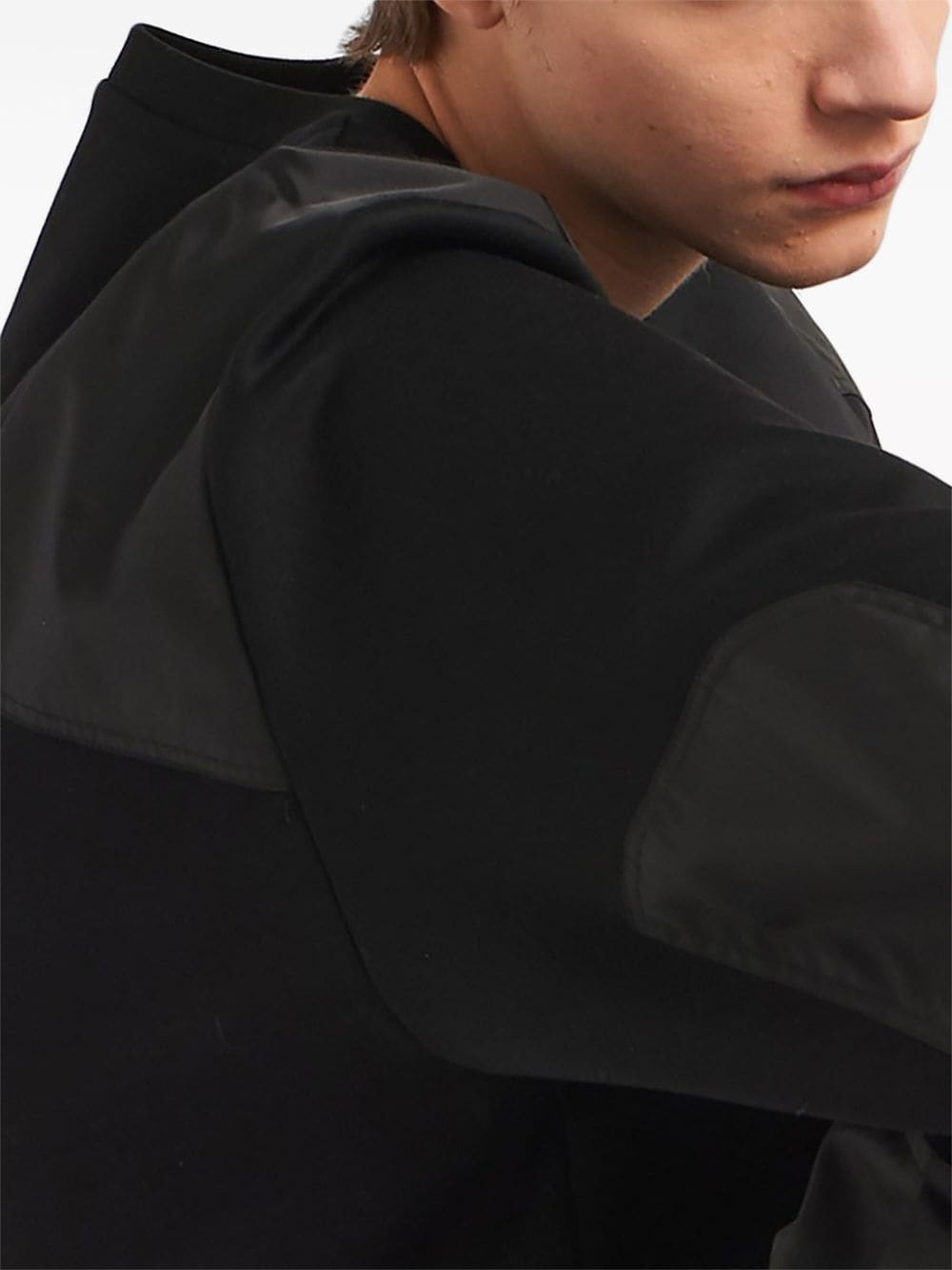 triangle-logo panelled sweatshirt - 6