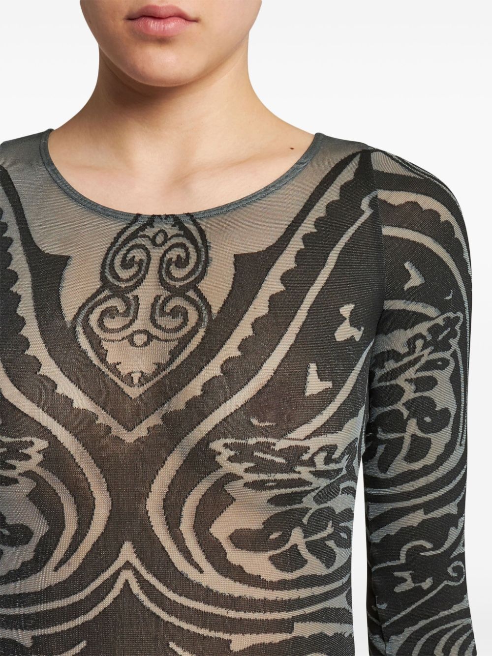 paisley-print bodysuit - 3