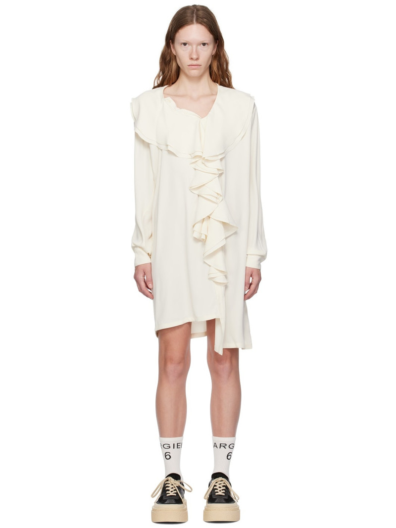 Off-White Asymmetrical Midi Dress - 1