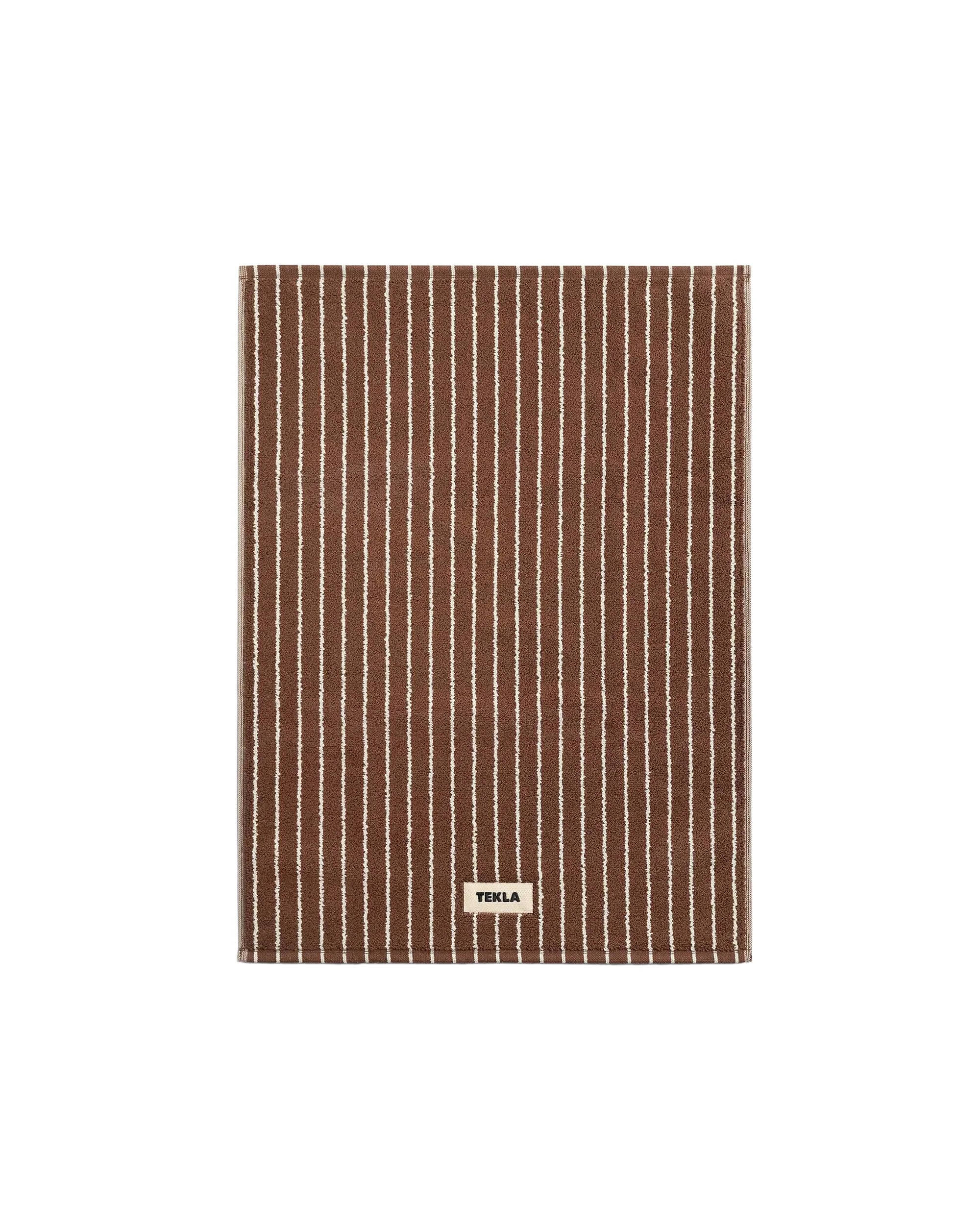 Tekla Terry Bath Mat Rust Stripes - 1