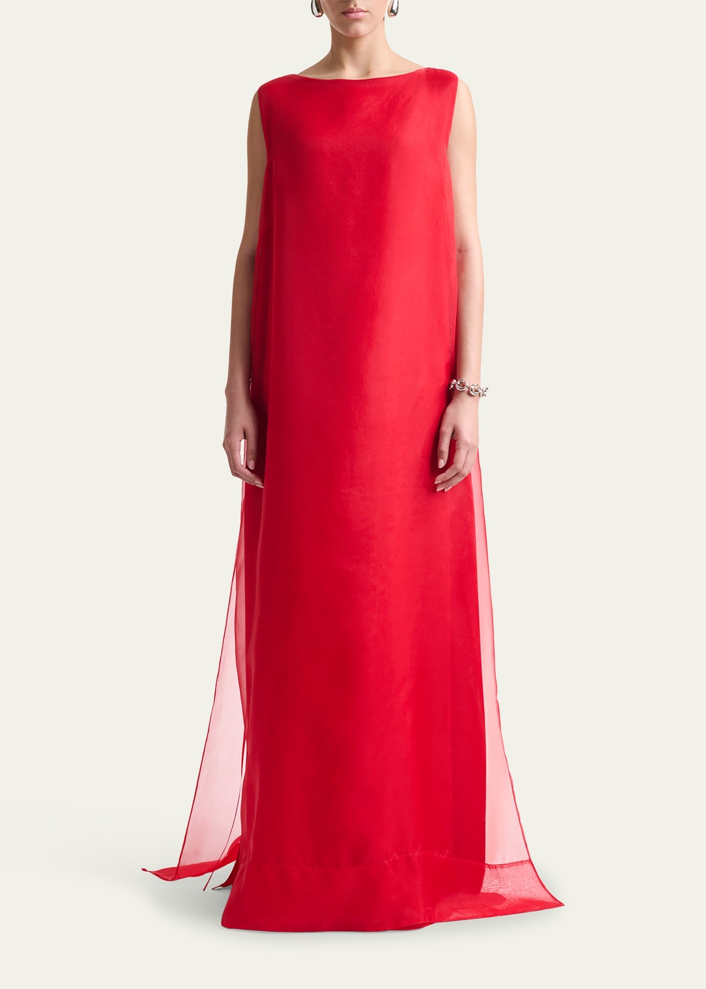 Jools Layered Silk Maxi Shift Dress - 2