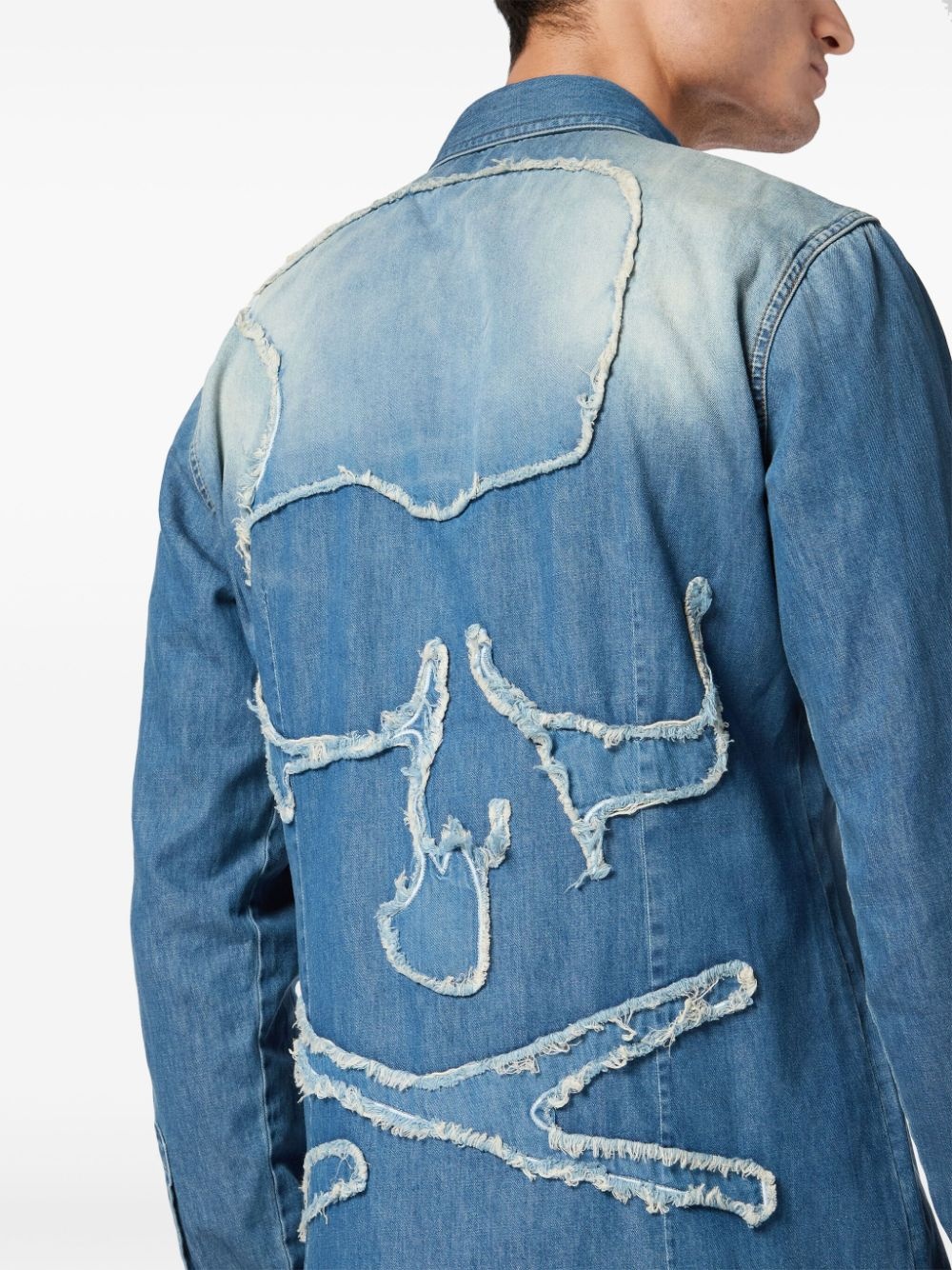 skull-appliqué shirt - 5