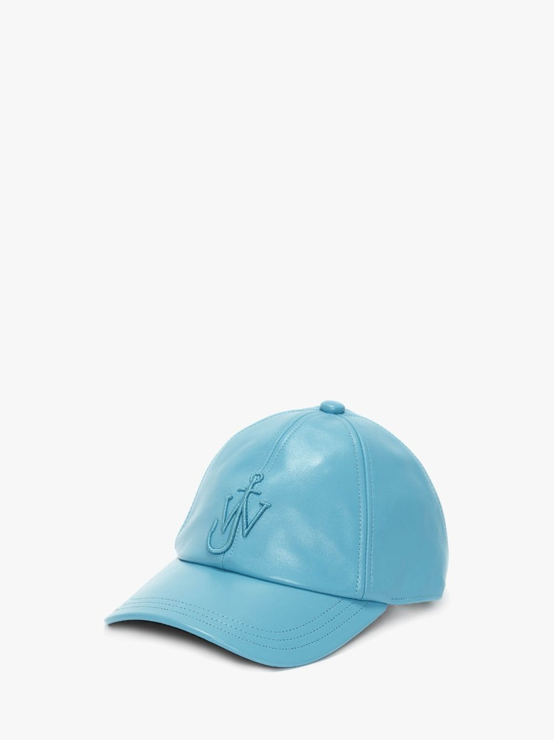 LEATHER BASEBALL CAP WITH ANCHOR LOGO 3