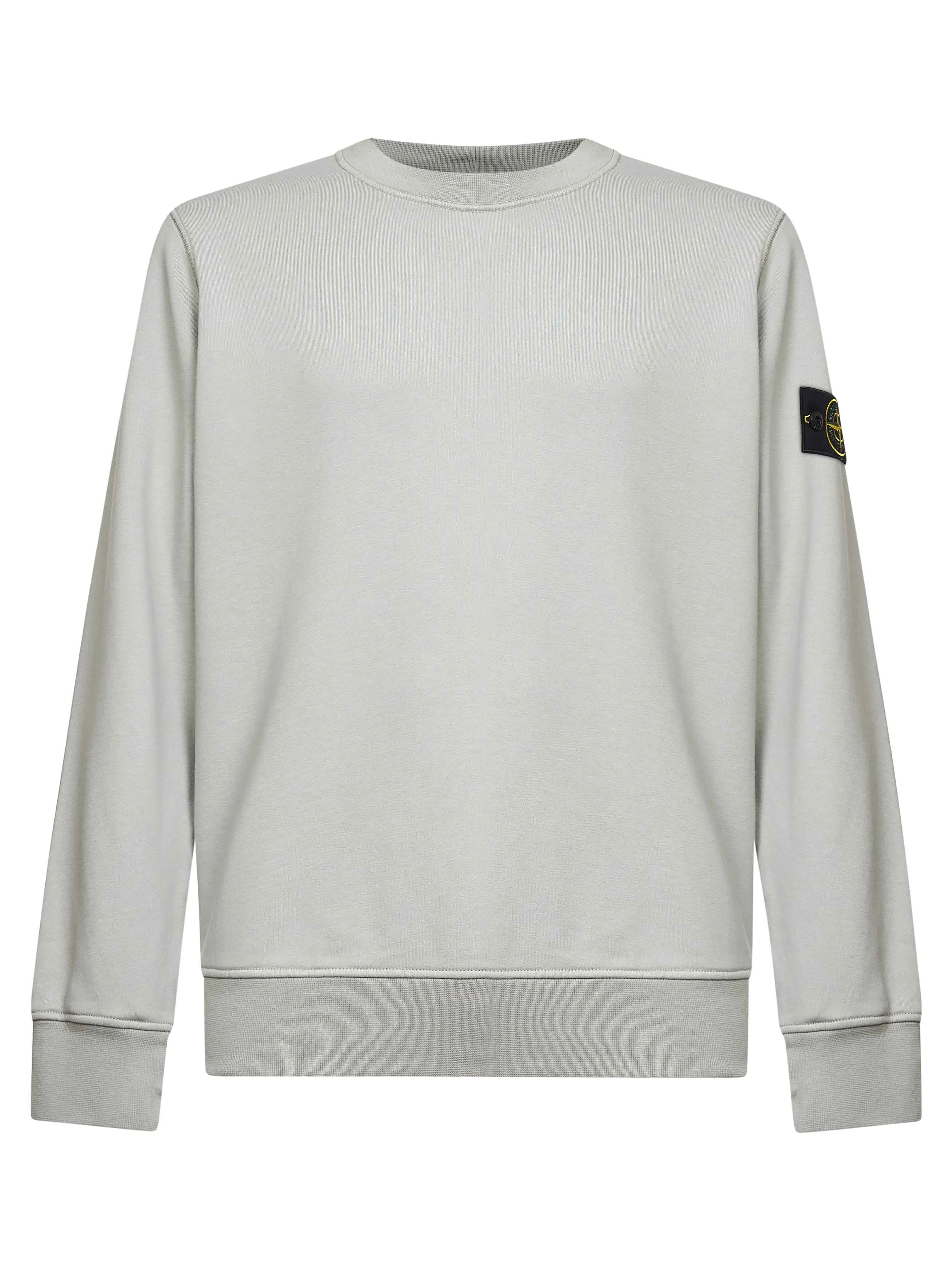 Sage green organic cotton crewneck sweatshirt - 1