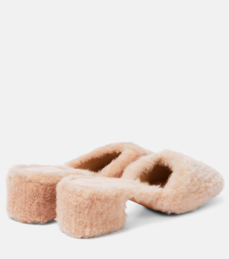 Clio shearling mules 3