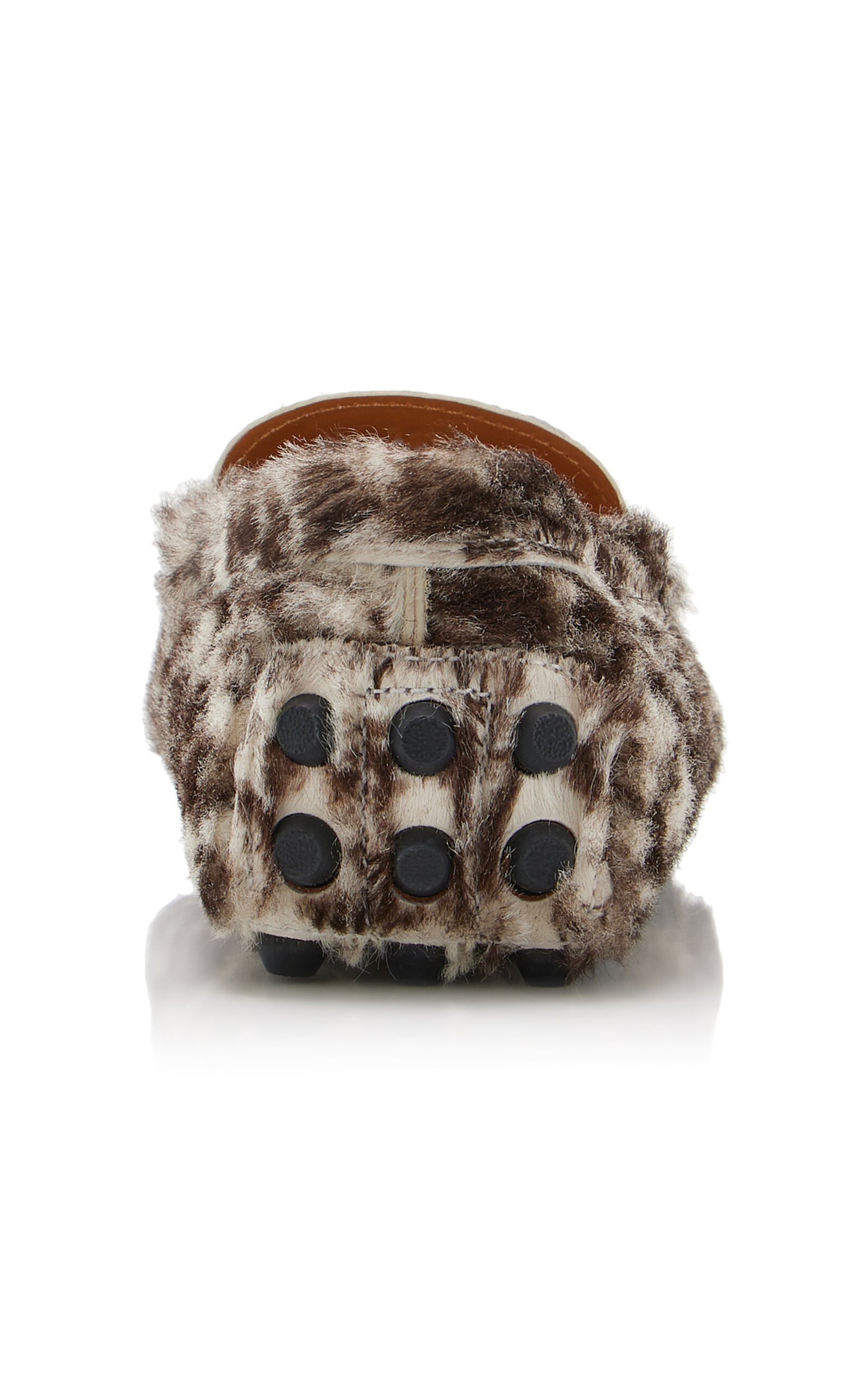 Printed Pony Hair Driving Loafers animal - 5