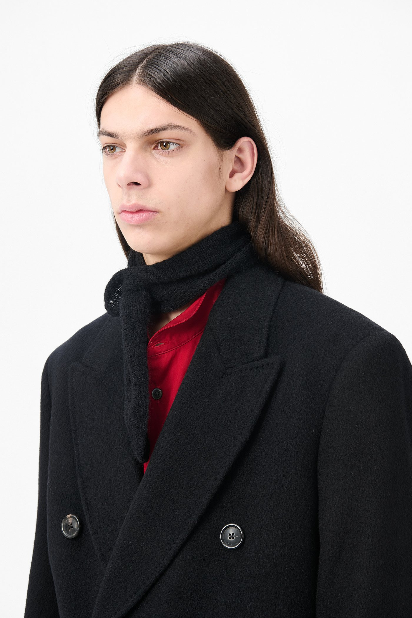 Our Legacy Whale Coat Black Hairy Wool | REVERSIBLE