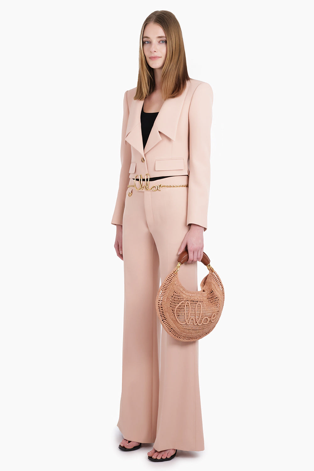 FRONT COLLAR DETAIL CROP JACKET | CLAY PINK - 2