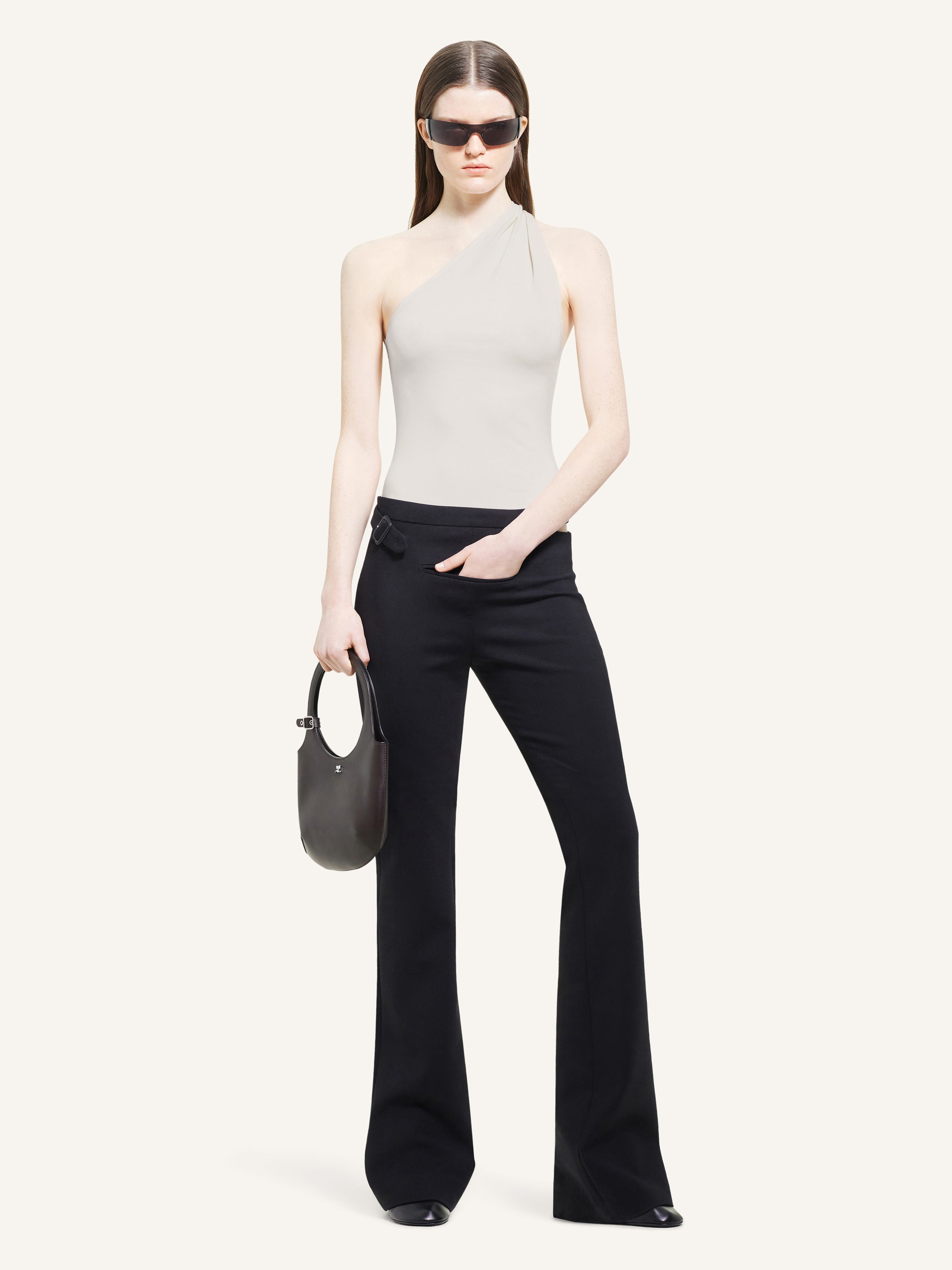 パンツ COURREGES SLASH SANGLE CREPE JERSEY FLARE PANTS courrèges TAILORED SLASH PANTS | REVERSIBLE